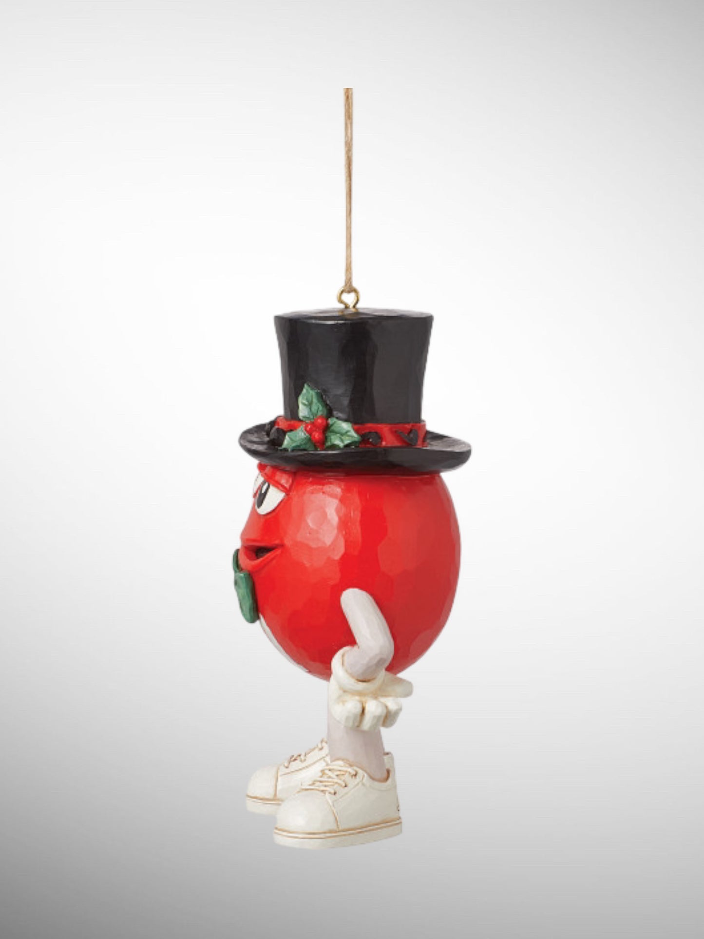 Jim Shore M&M's Collection - Red Top Hat Hanging Ornament