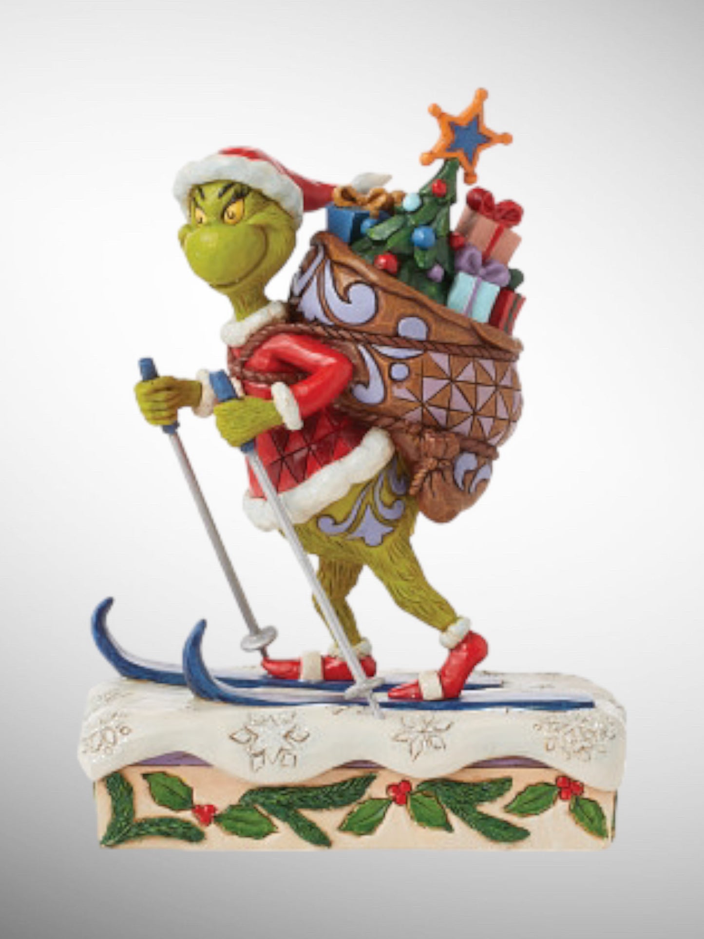 Jim Shore Dr. Seuss The Grinch - Grinch Skiing Figurine