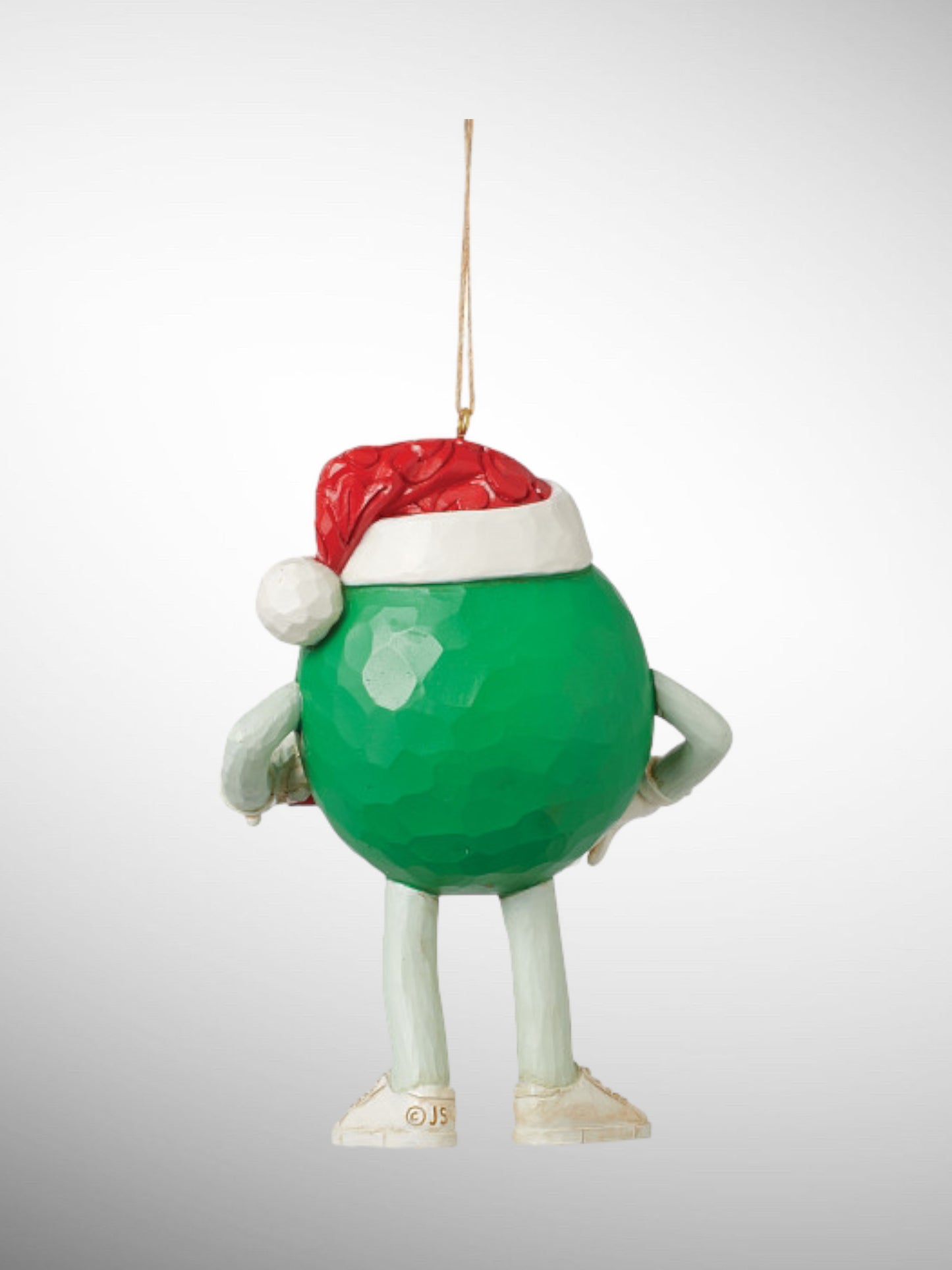 Jim Shore M&M's Collection - Green Santa Hat Hanging Ornament