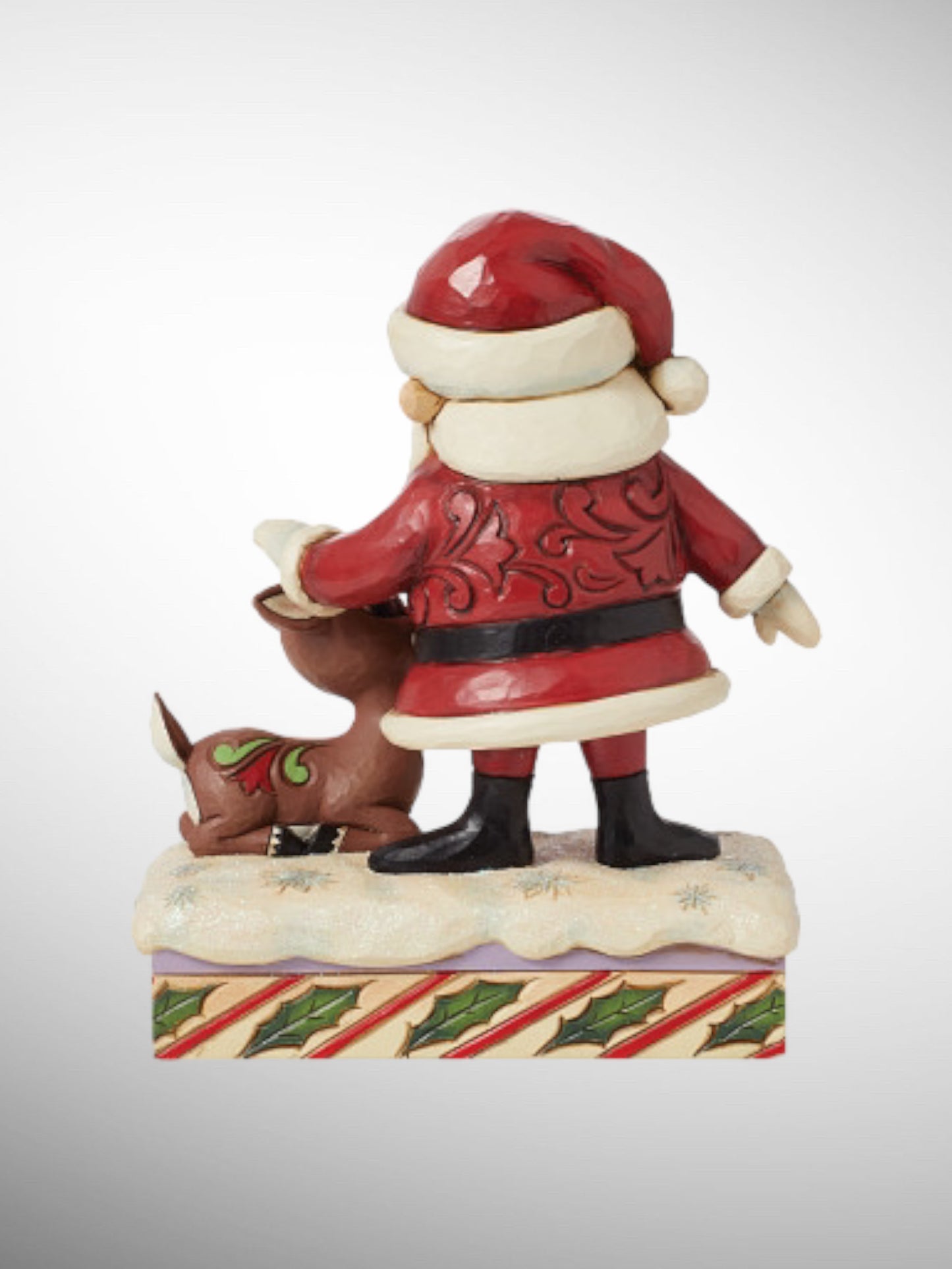 Jim Shore Rudolph Traditions - Santa Petting Rudolph Figurine