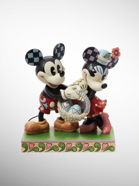 Jim Shore Disney Traditions - Springtime Sweethearts Mickey Minnie Easter Figurine