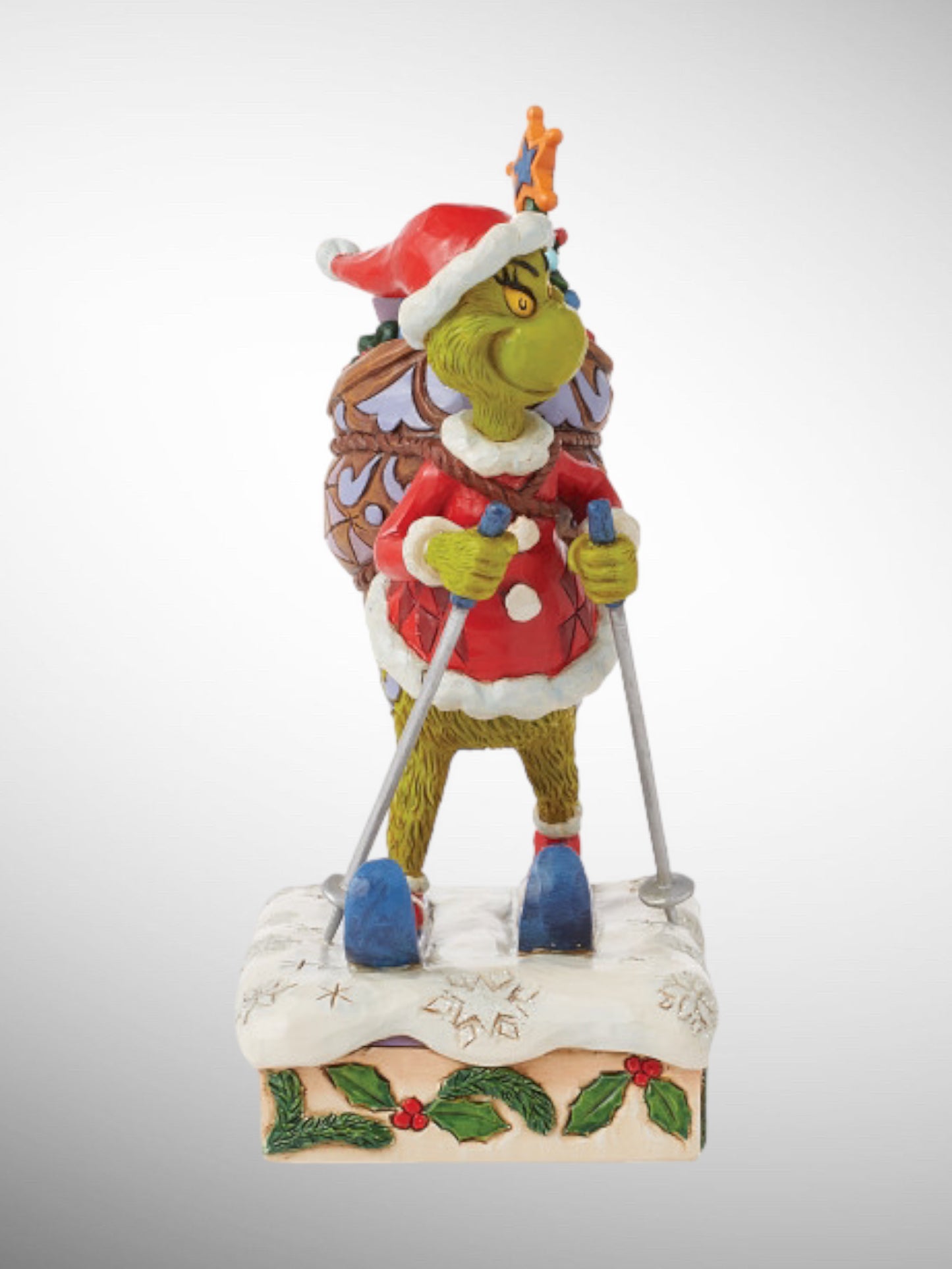 Jim Shore Dr. Seuss The Grinch - Grinch Skiing Figurine