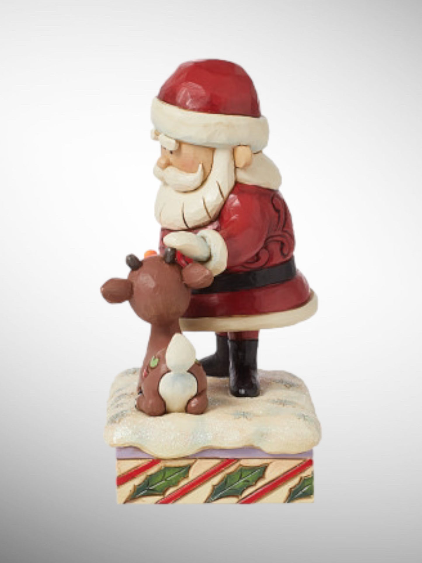 Jim Shore Rudolph Traditions - Santa Petting Rudolph Figurine