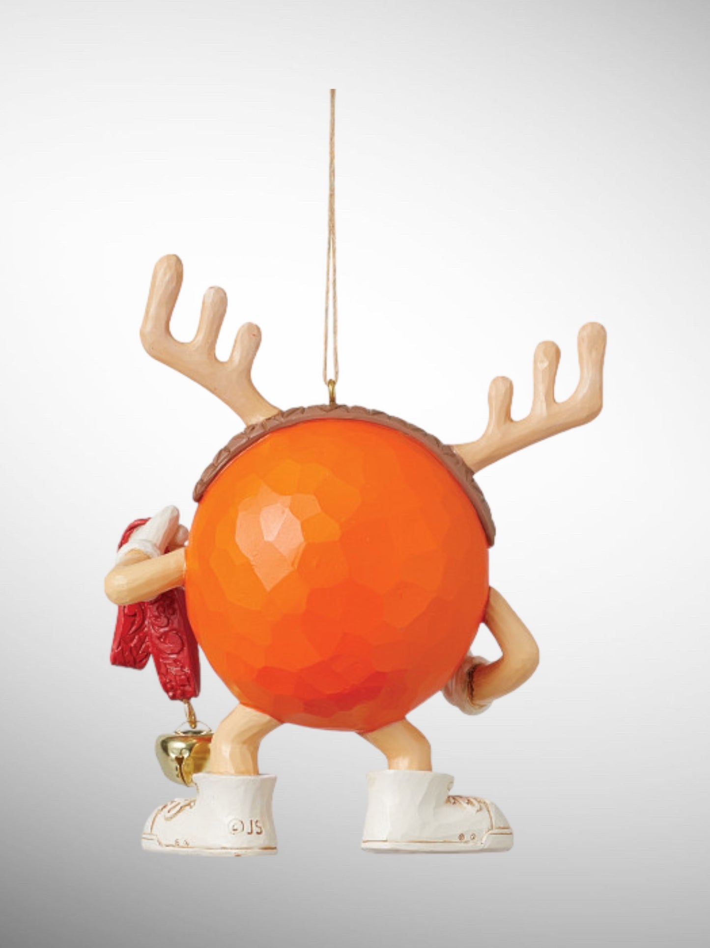 Jim Shore M&M's Collection - Orange Reindeer Hanging Ornament