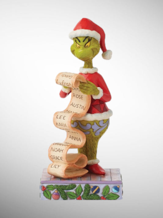 Jim Shore Dr. Seuss The Grinch - Naughty/Nice List Figurine - PREORDER