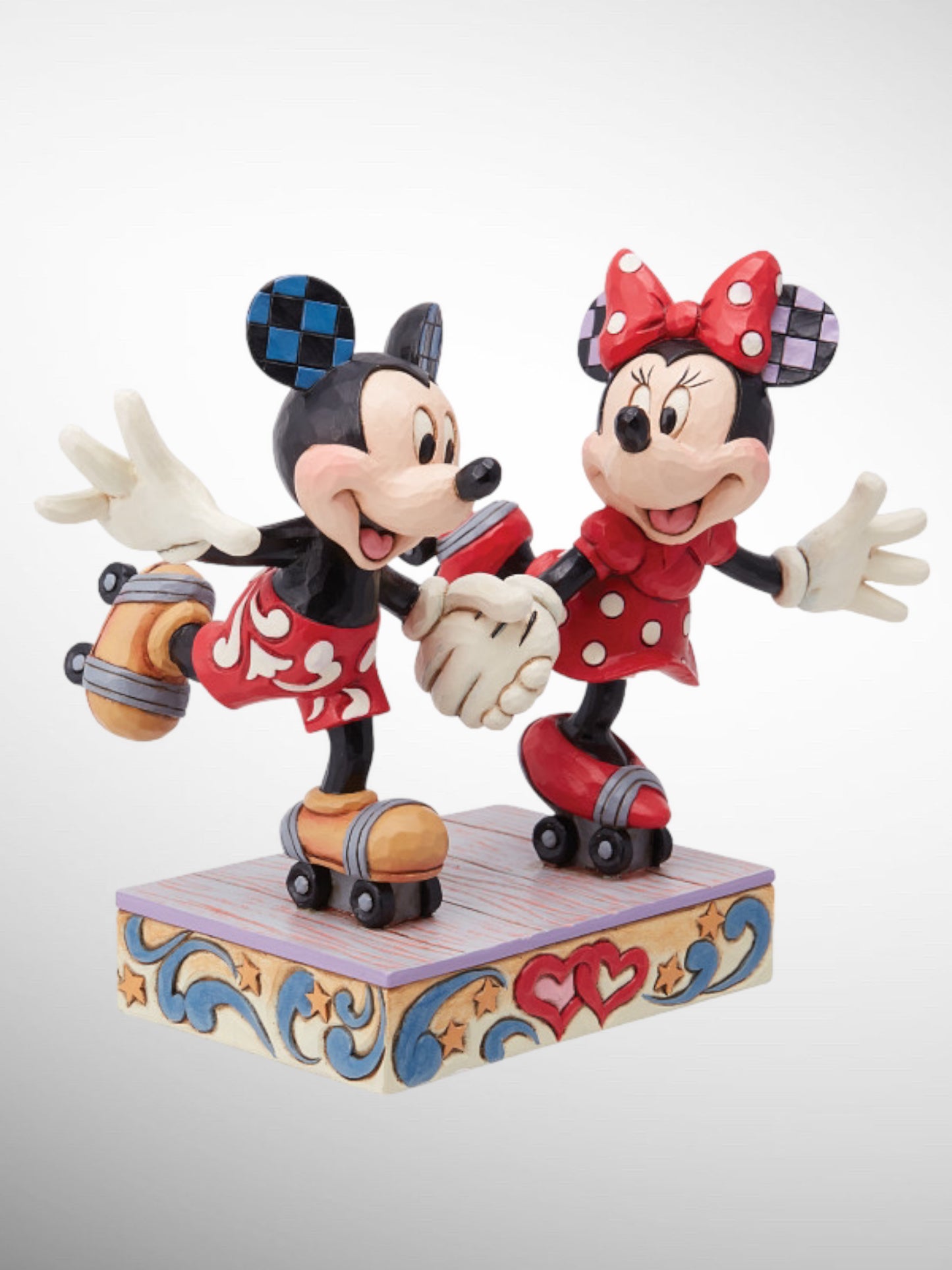 Jim Shore Disney Traditions - A Sweet Skate Mickey Minnie Roller Skating Figurine