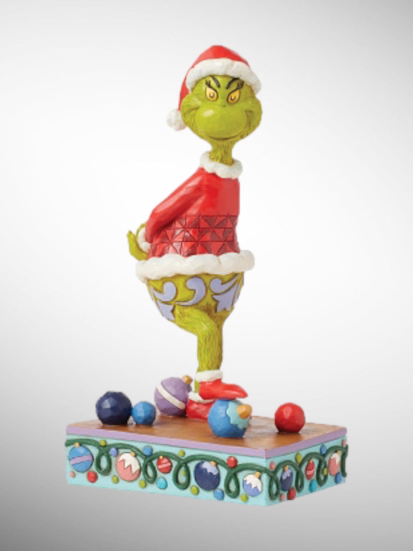 Jim Shore Dr. Seuss The Grinch - Stepping on Ornaments Figurine