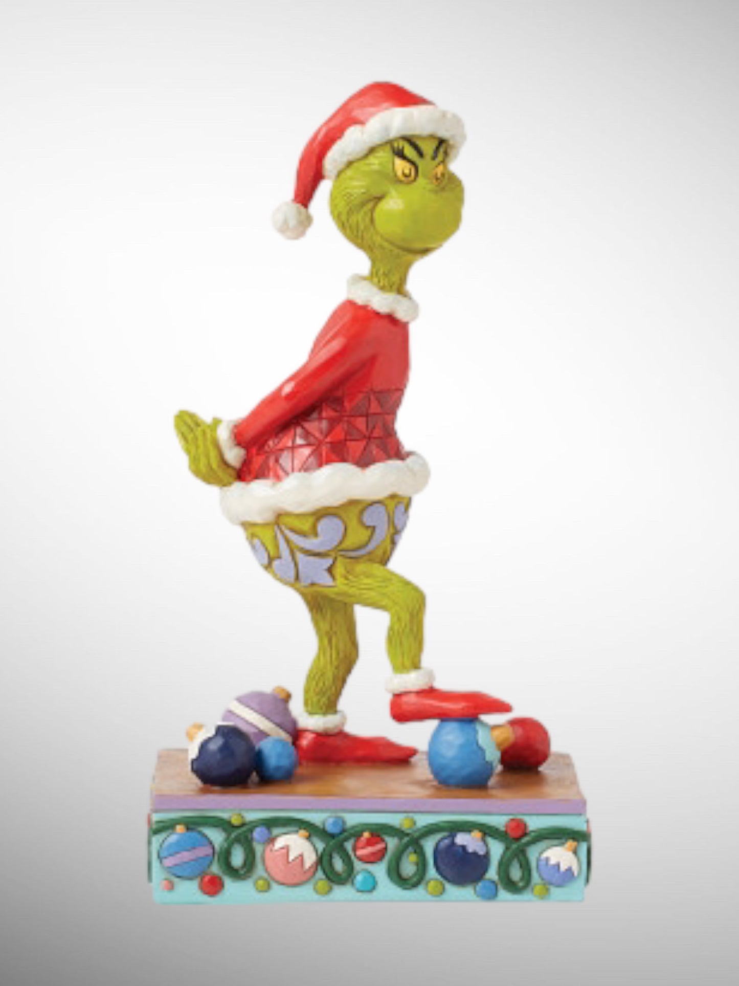 Jim Shore Dr. Seuss The Grinch - Stepping on Ornaments Figurine