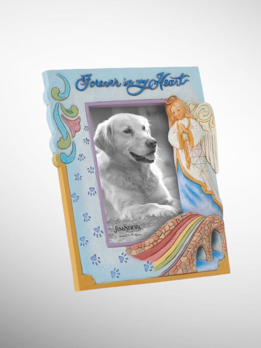 Jim Shore Heartwood Creek - Rainbow Bridge Pet Bereavement Photo Frame