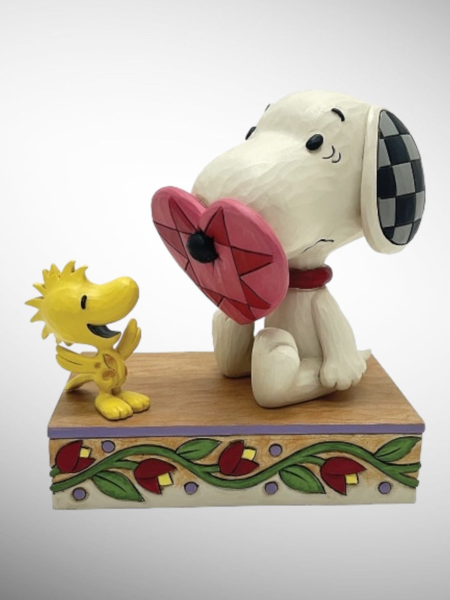 Jim Shore Peanuts - Love and Laughter Snoopy Woodstock Heart Figurine - PREORDER