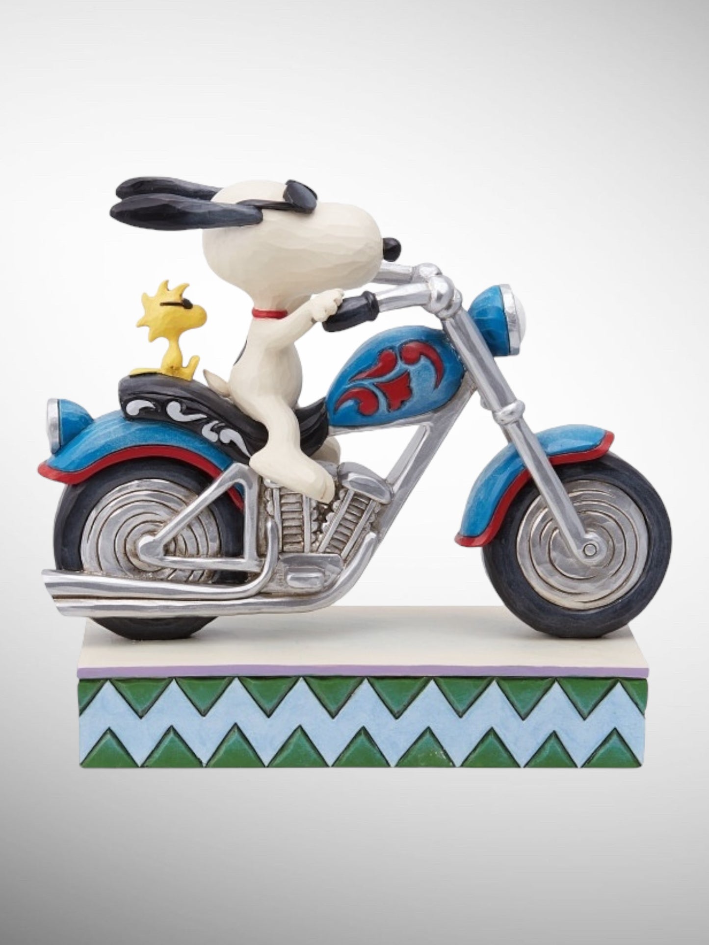 Jim Shore Peanuts - Cool Riders Snoopy Woodstock Motorcycle Figurine