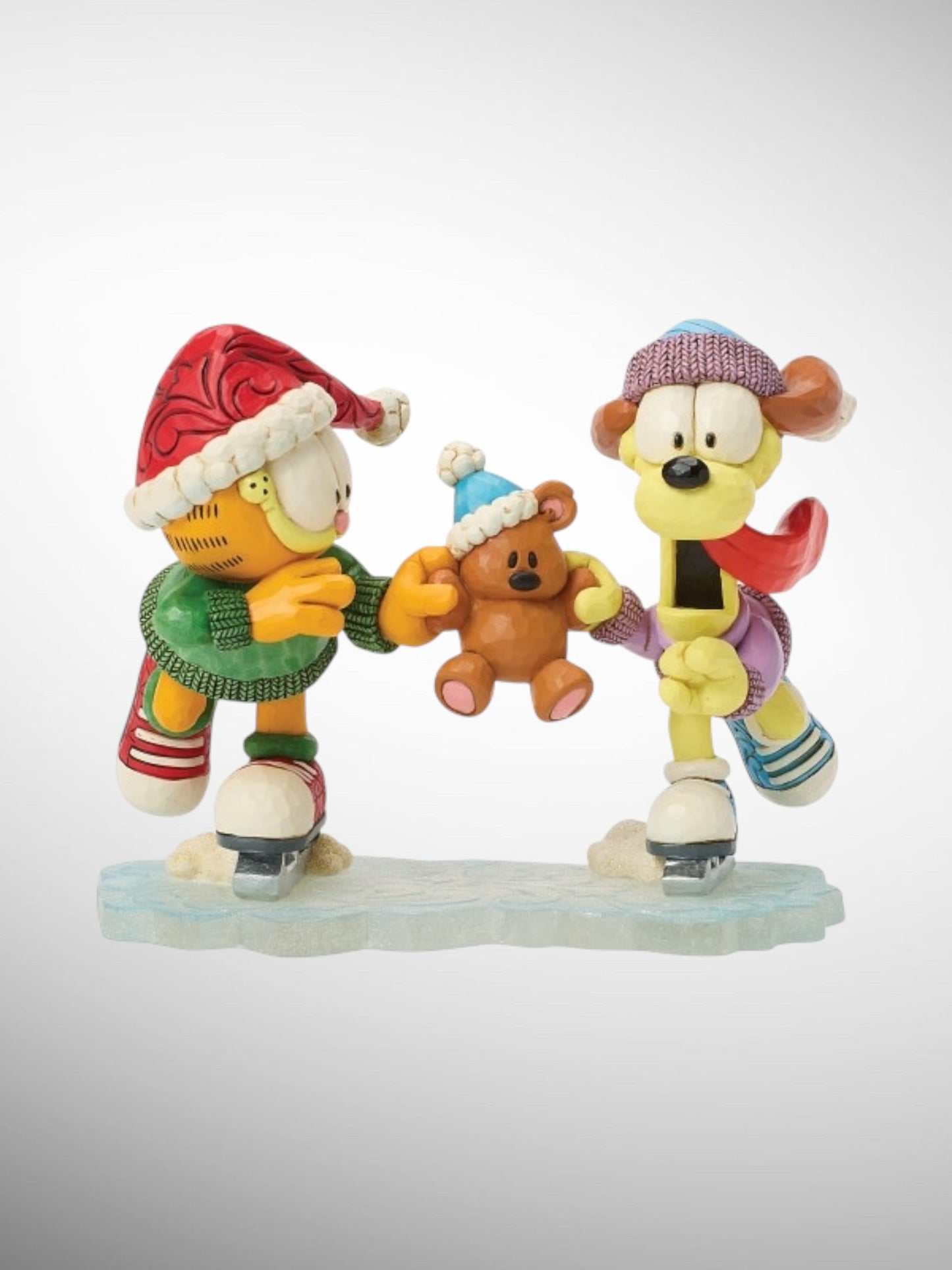 Jim Shore Garfield - Skating Through The Holidays Christmas Odie Pooky Figurine - PREORDER