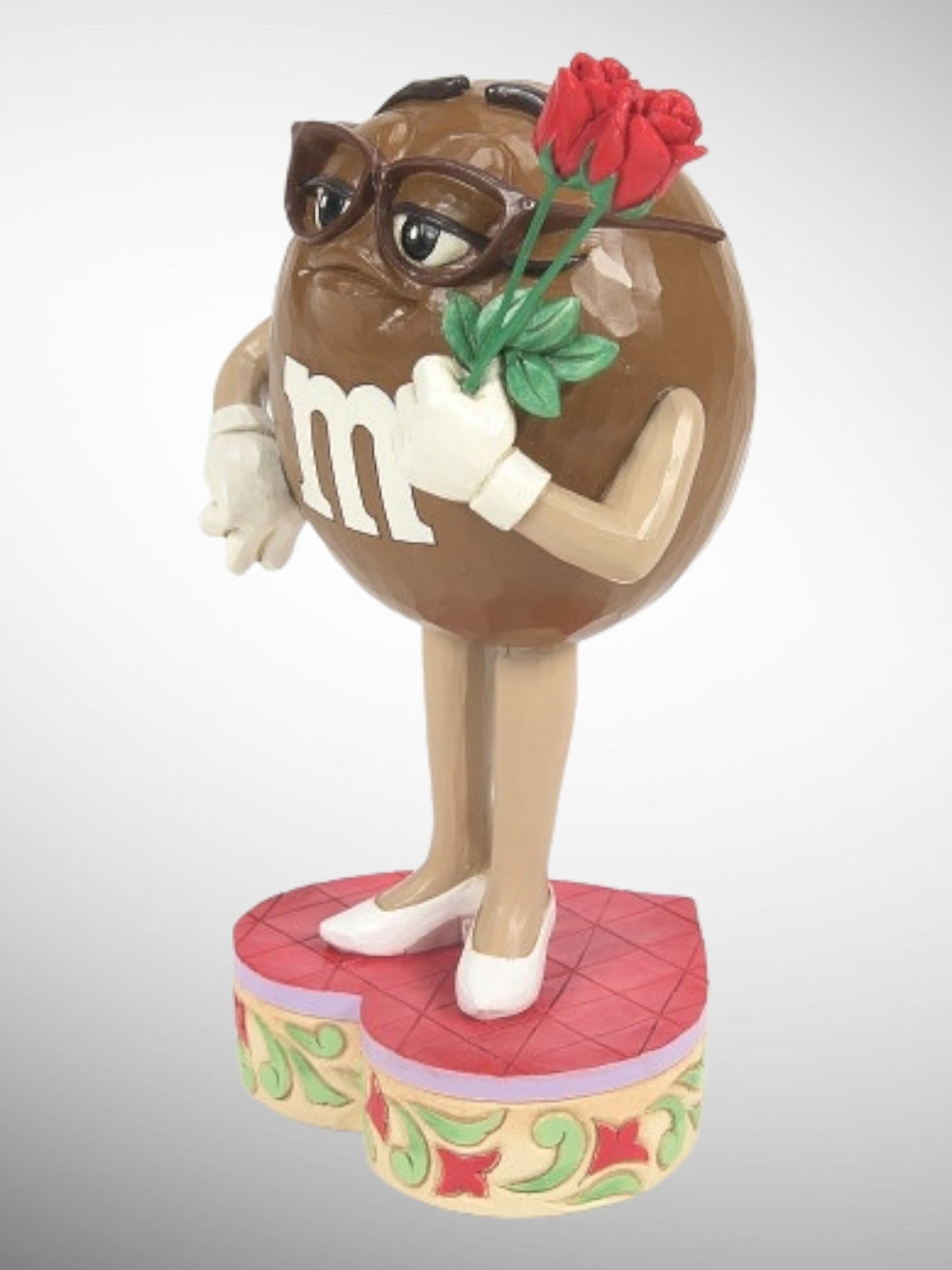 Jim Shore M&M's Collection - Sweet Sentiments Brown Roses Figurine