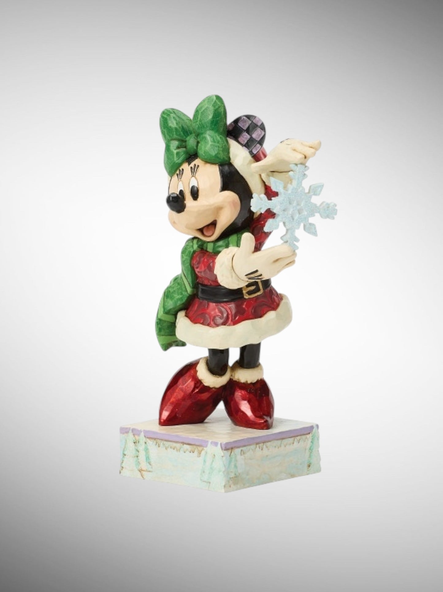 Jim Shore Disney Traditions -  Snow Unique Christmas Minnie Snowflake Figurine - PREORDER