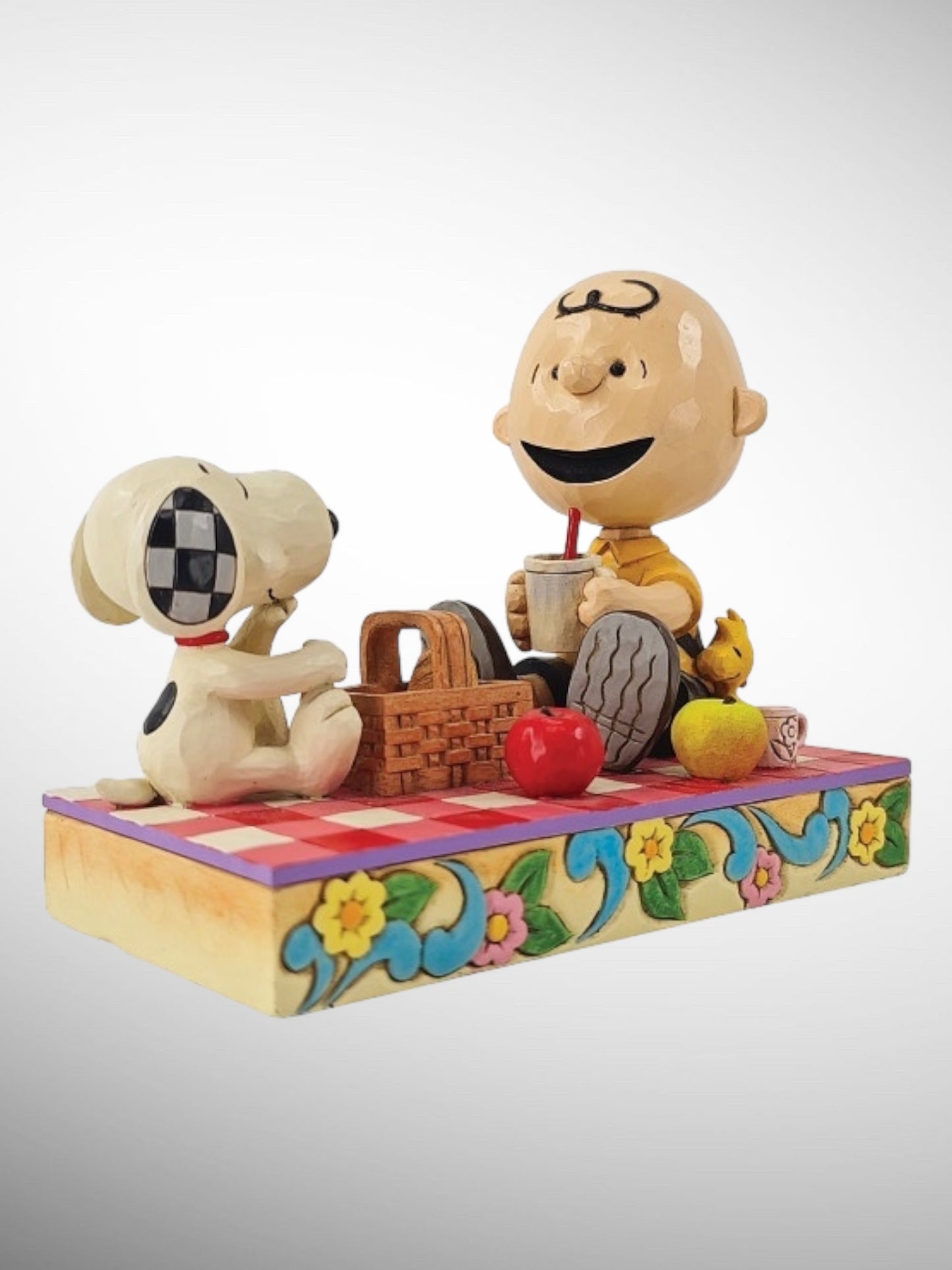 Jim Shore Peanuts - Picnic Pals Snoopy Woodstock Charlie Brown Figurine