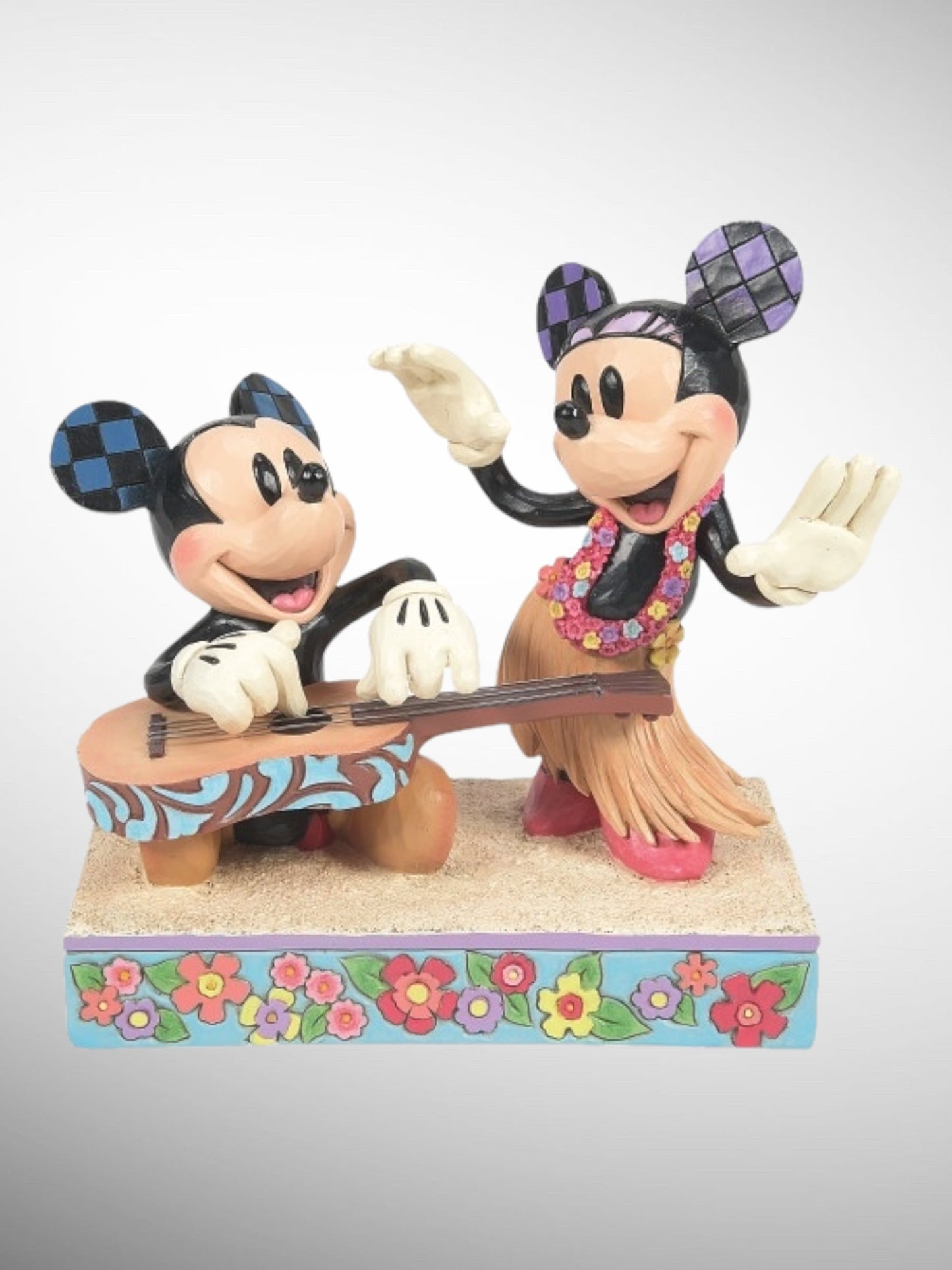 Jim Shore Disney Traditions - Hawaiian Holiday Mickey Minnie Figurine - PREORDER