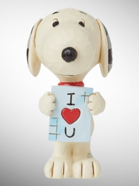 Jim Shore Peanuts - Snoopy with Love Sign Mini Figurine - PREORDER