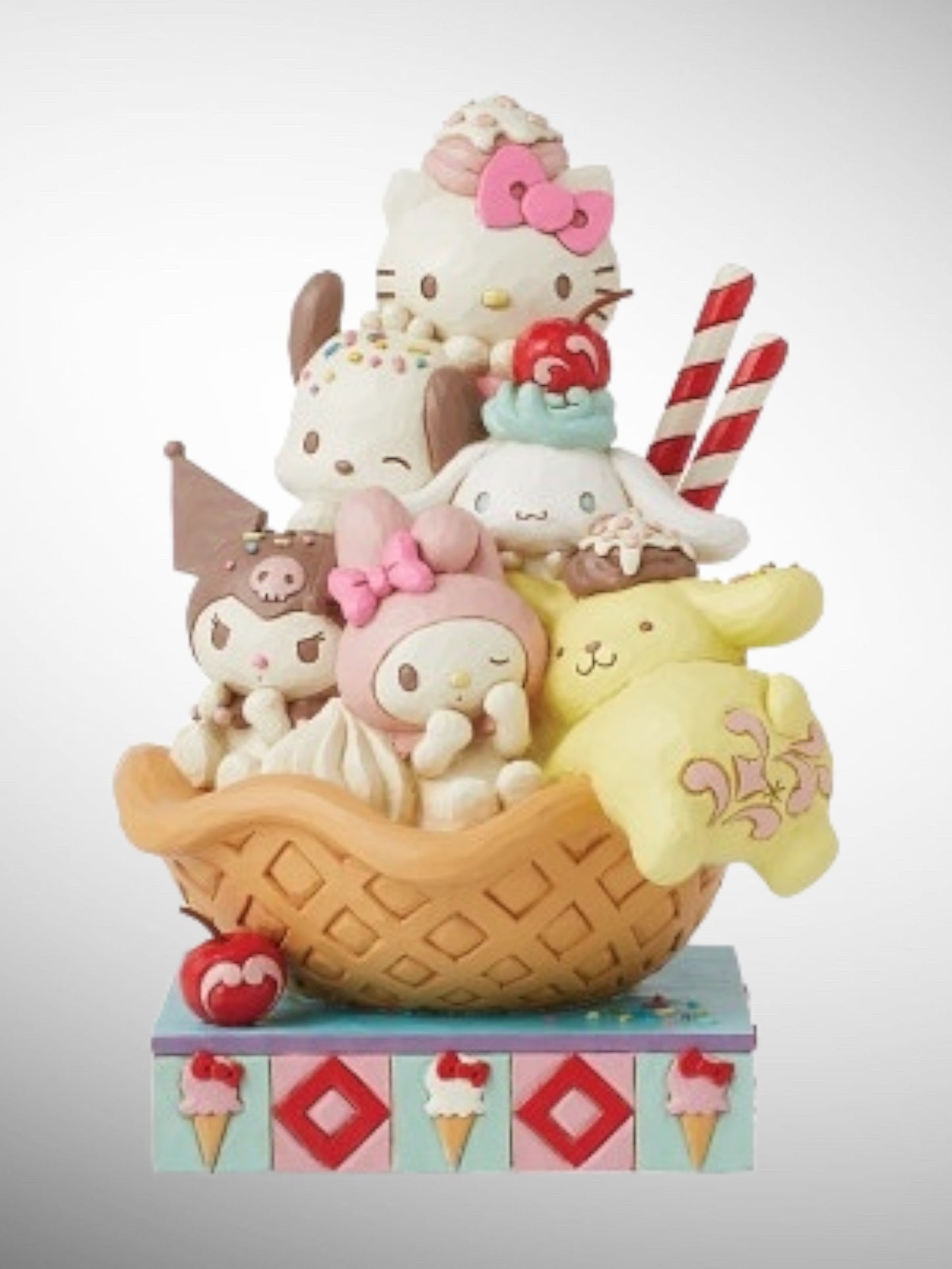 Jim Shore Sanrio Collection - Hello Kitty and Friends Ice Cream Figurine - PREORDER