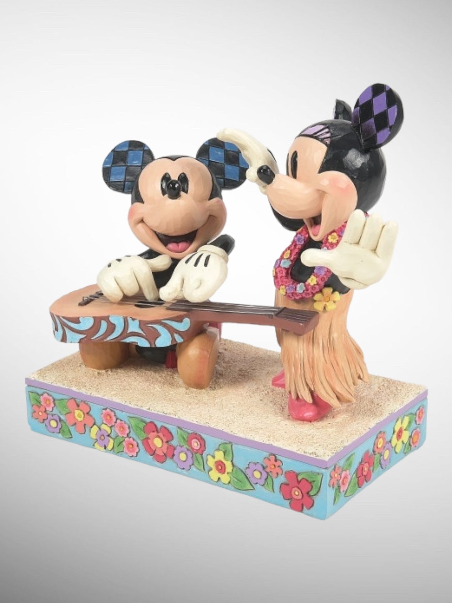 Jim Shore Disney Traditions - Hawaiian Holiday Mickey Minnie Figurine - PREORDER