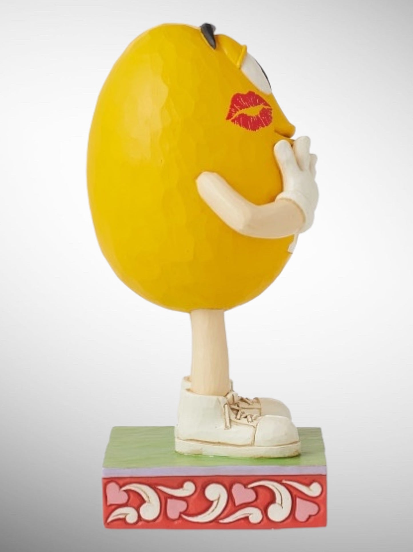 Jim Shore M&M's Collection - Is There Something On My Face? Yellow Kisses Figurine