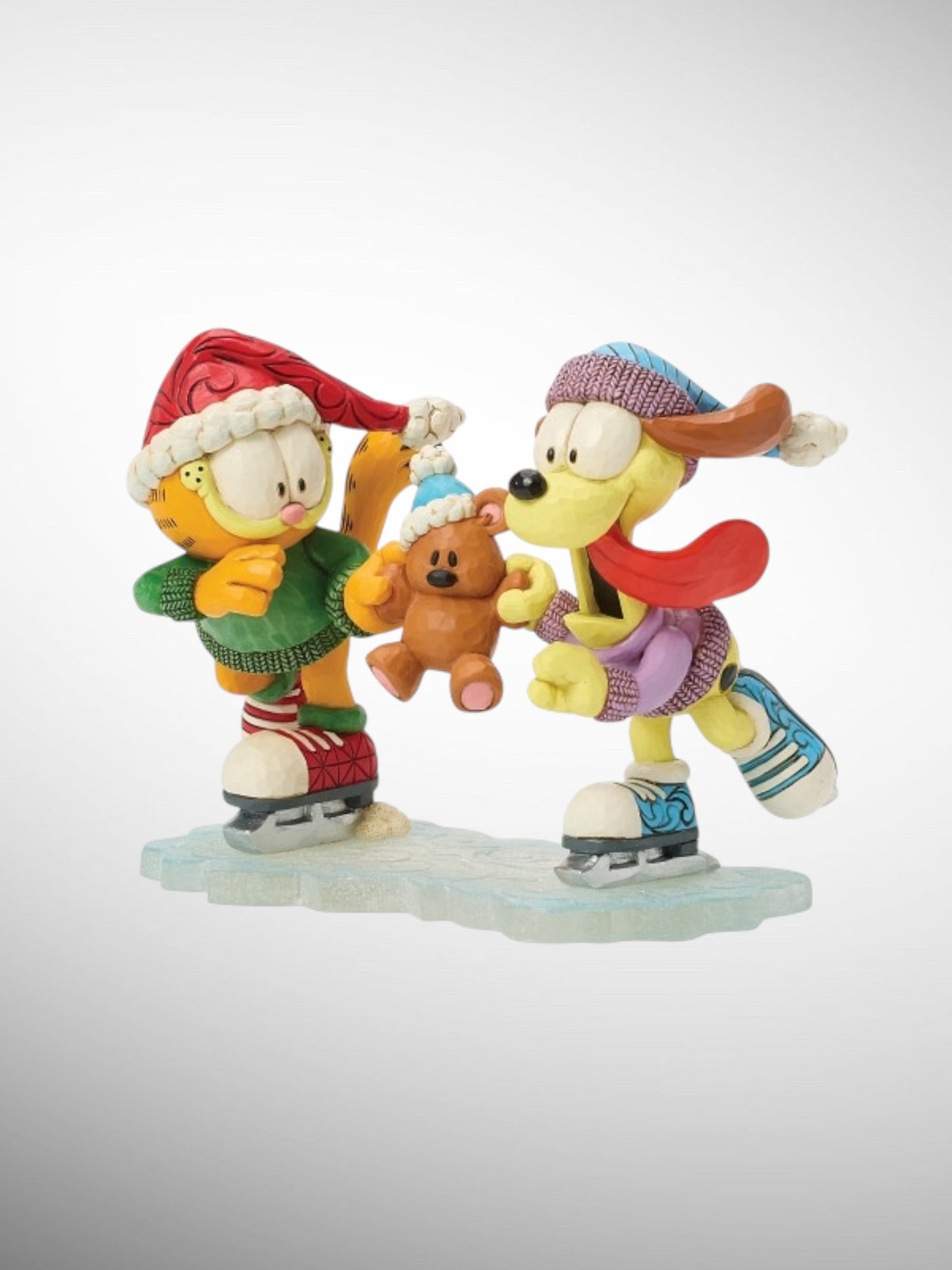 Jim Shore Garfield - Skating Through The Holidays Christmas Odie Pooky Figurine - PREORDER