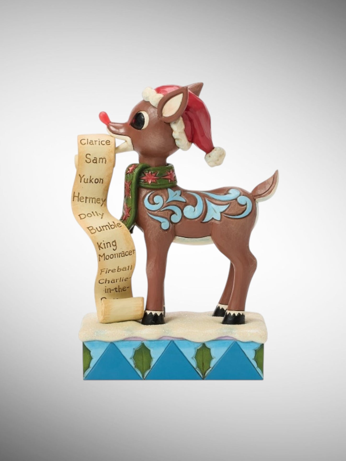Jim Shore Rudolph Traditions - Rudolph with List in Mouth Figurine - PREORDER