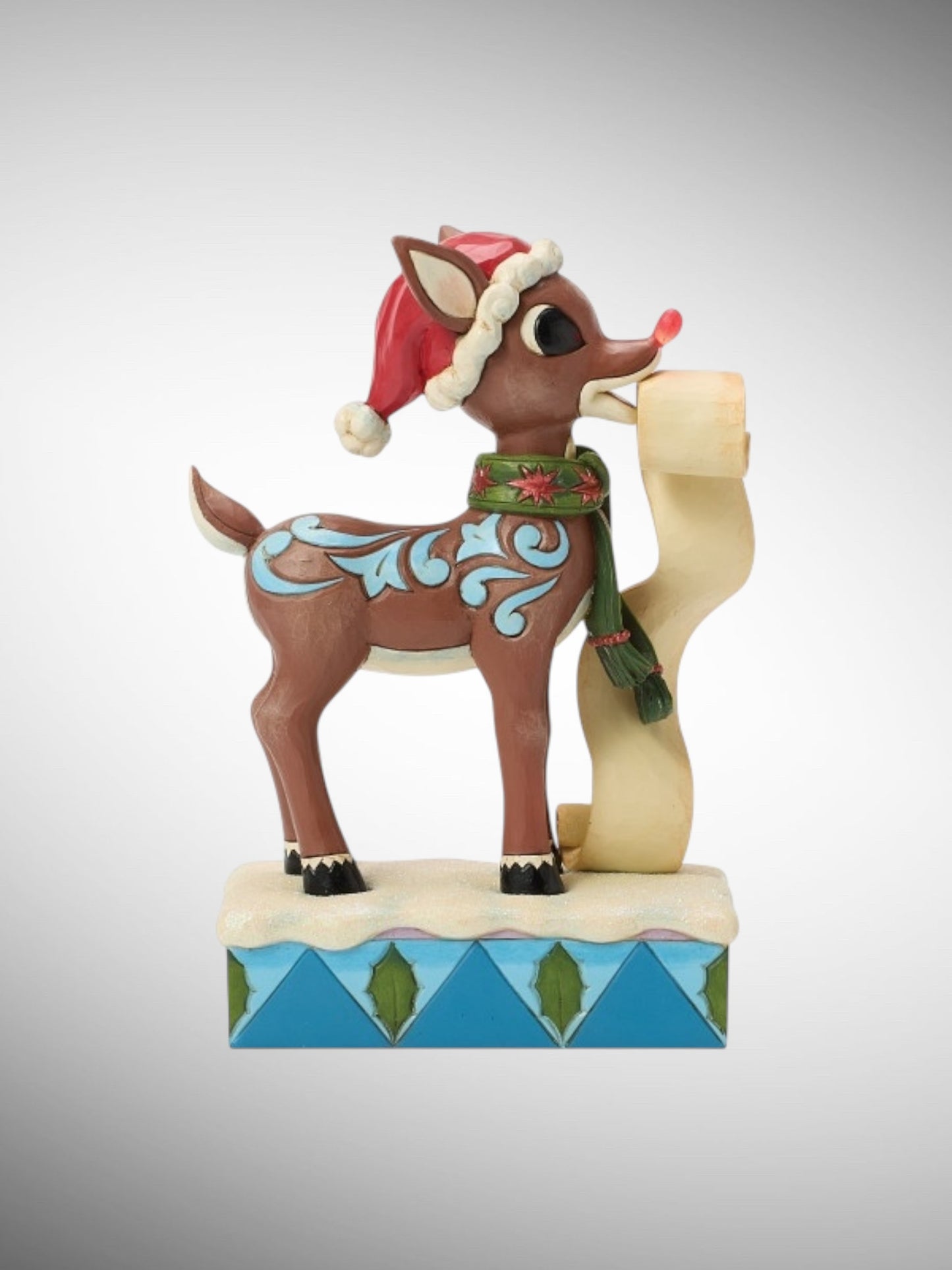 Jim Shore Rudolph Traditions - Rudolph with List in Mouth Figurine - PREORDER