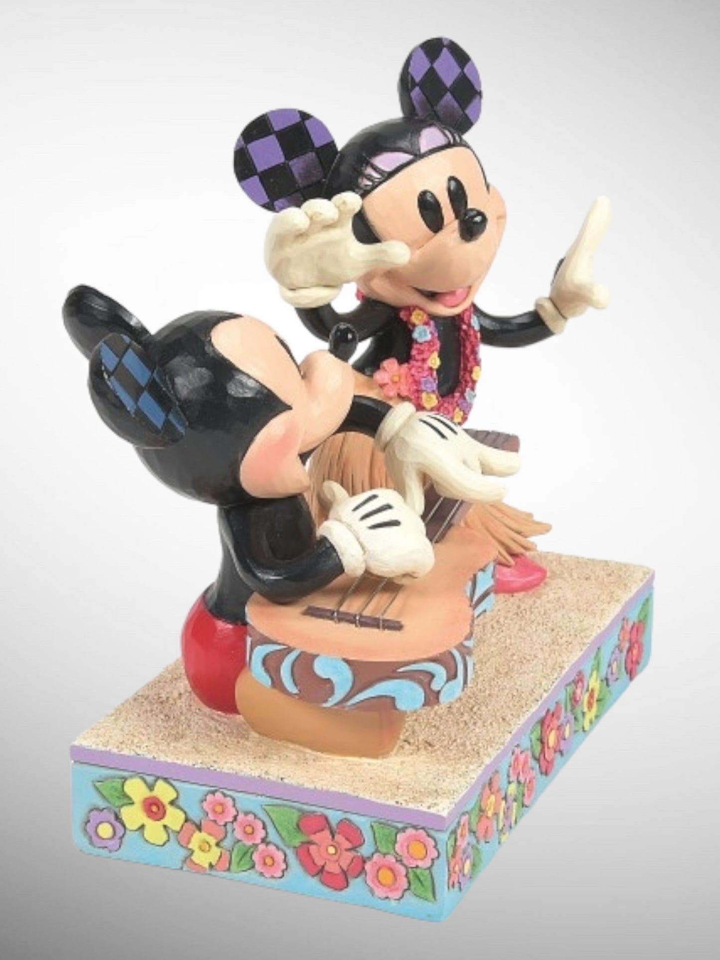 Jim Shore Disney Traditions - Hawaiian Holiday Mickey Minnie Figurine