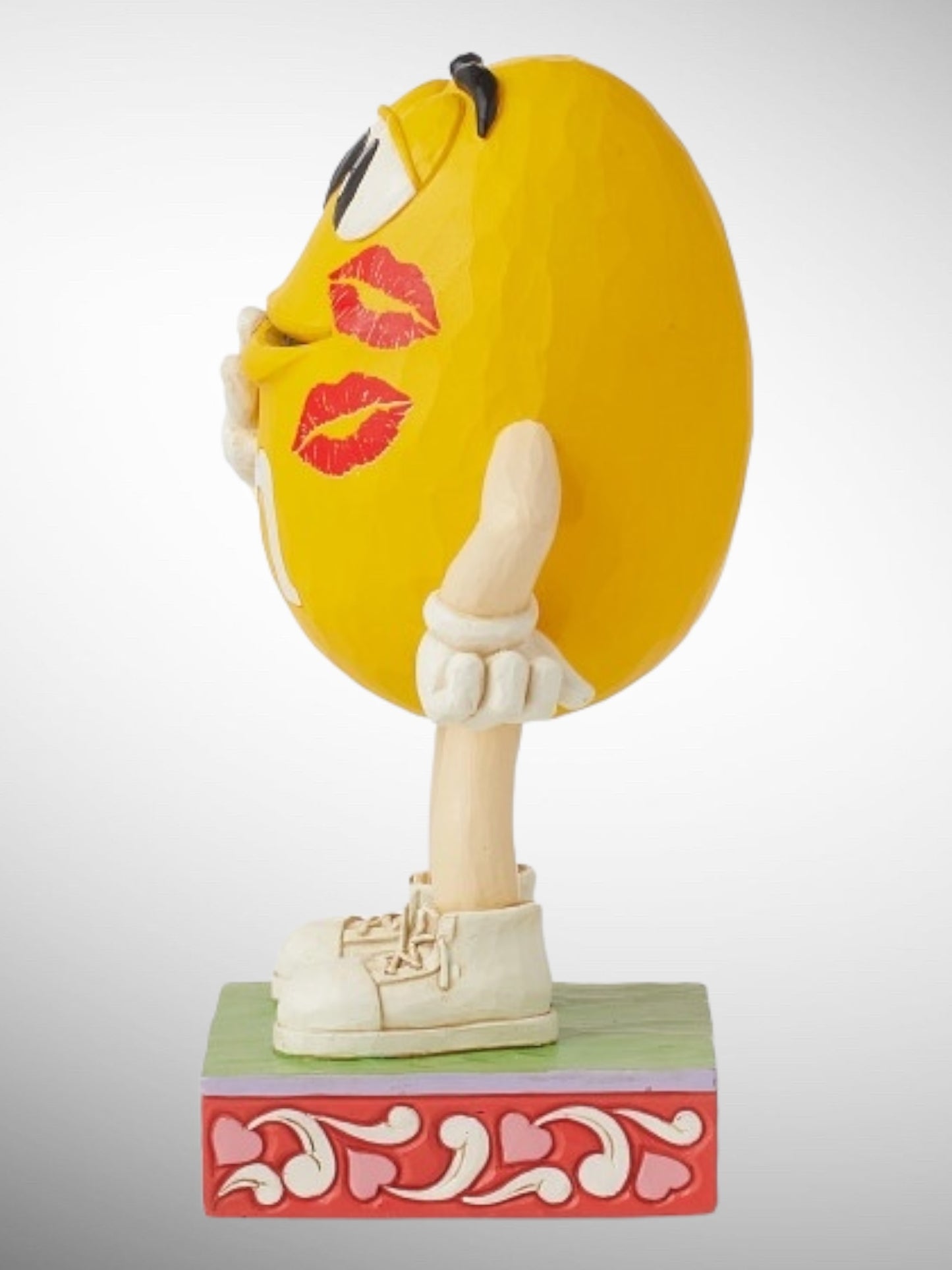 Jim Shore M&M's Collection - Is There Something On My Face? Yellow Kisses Figurine