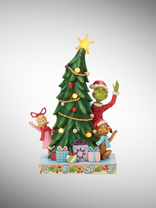 Jim Shore Dr. Seuss The Grinch - Grinch Cindy Max Christmas Tree Figurine - PREORDER