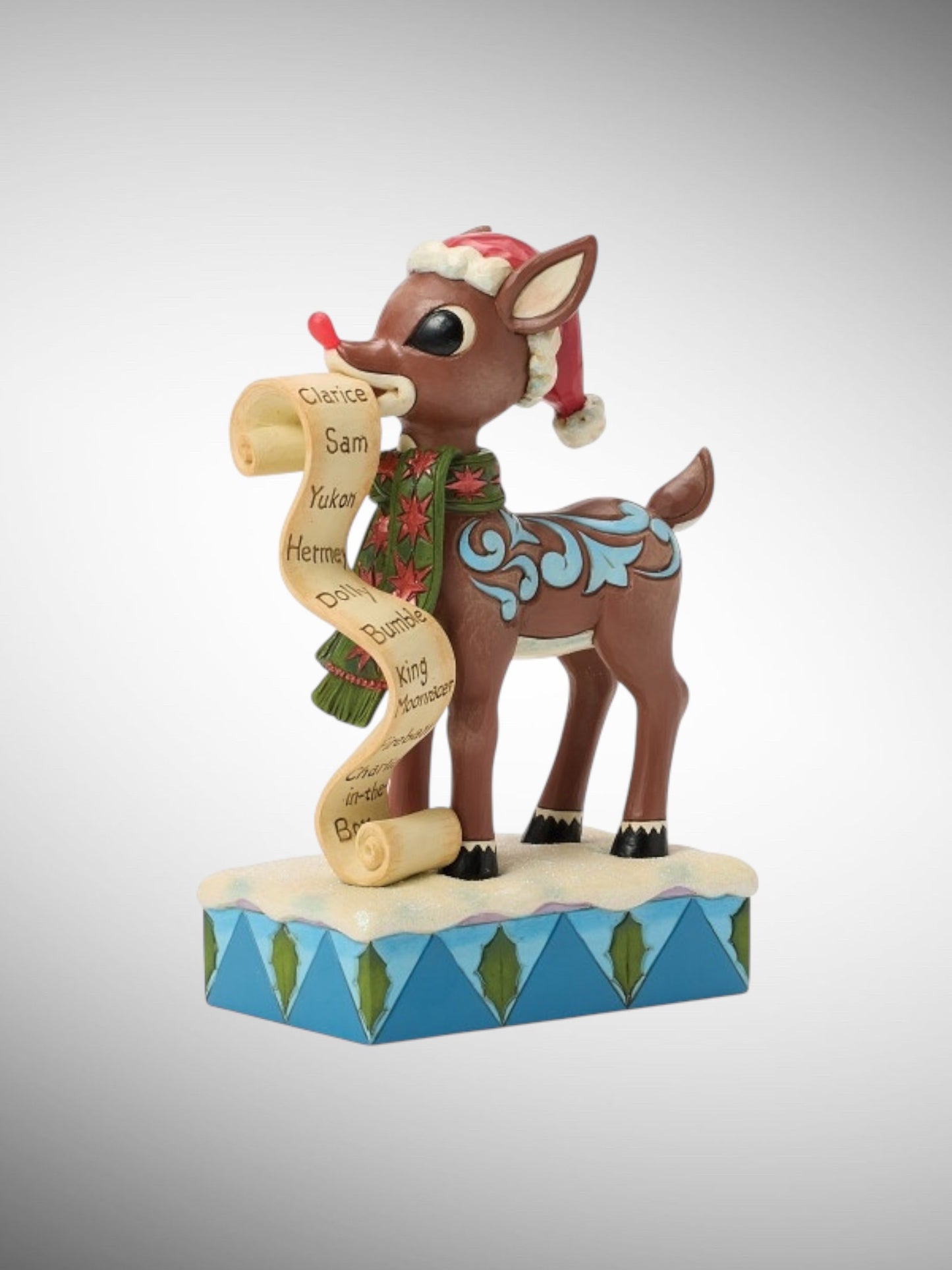 Jim Shore Rudolph Traditions - Rudolph with List in Mouth Figurine - PREORDER