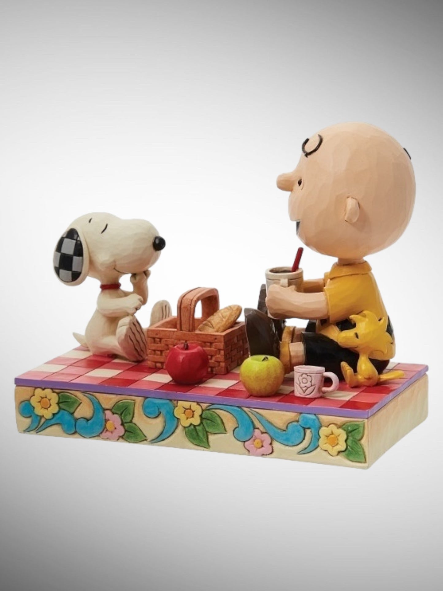 Jim Shore Peanuts - Picnic Pals Snoopy Woodstock Charlie Brown Figurine