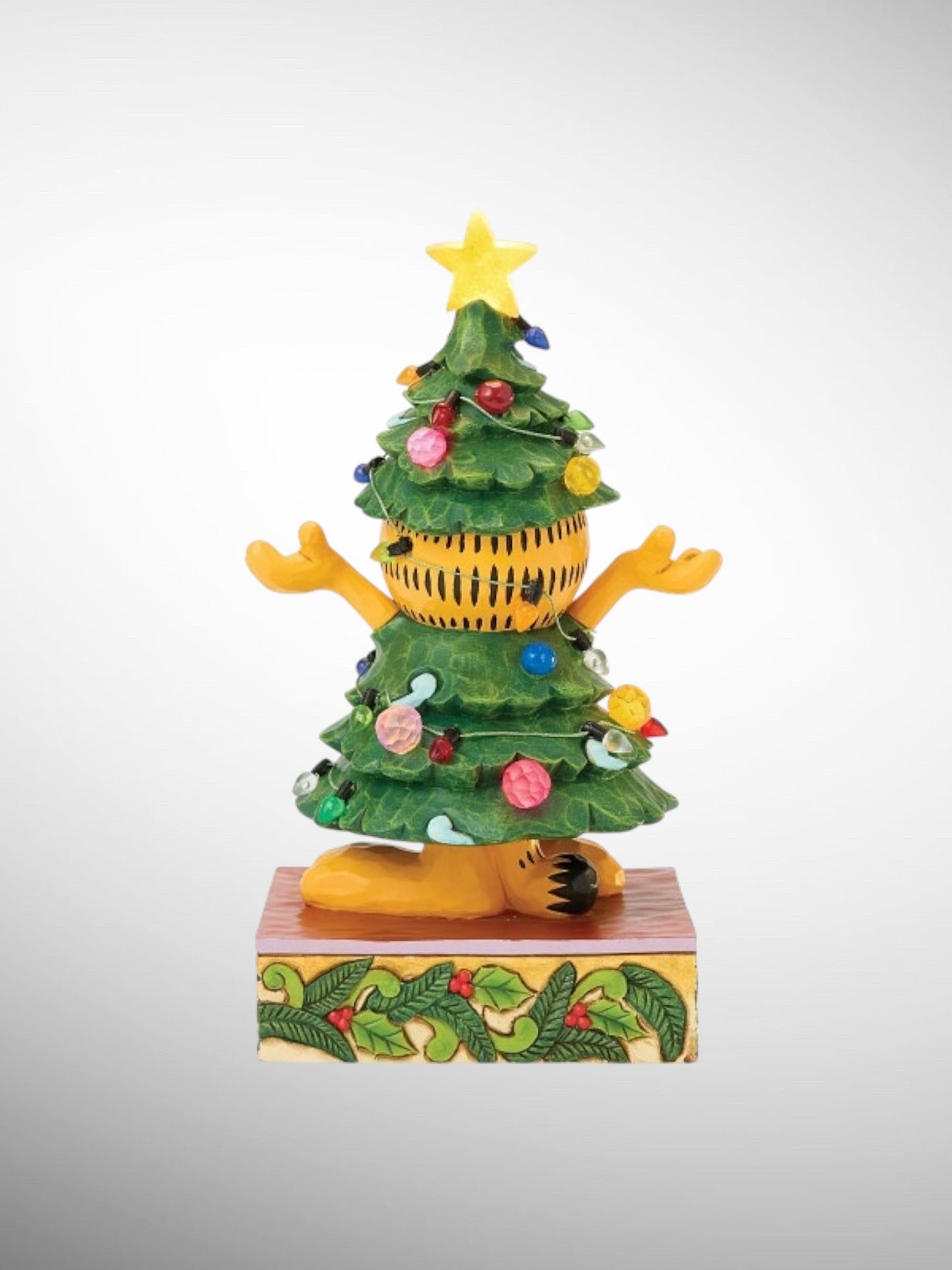 Jim Shore Garfield - Dressed Up For the Holidays Christmas Tree Figurine - PREORDER