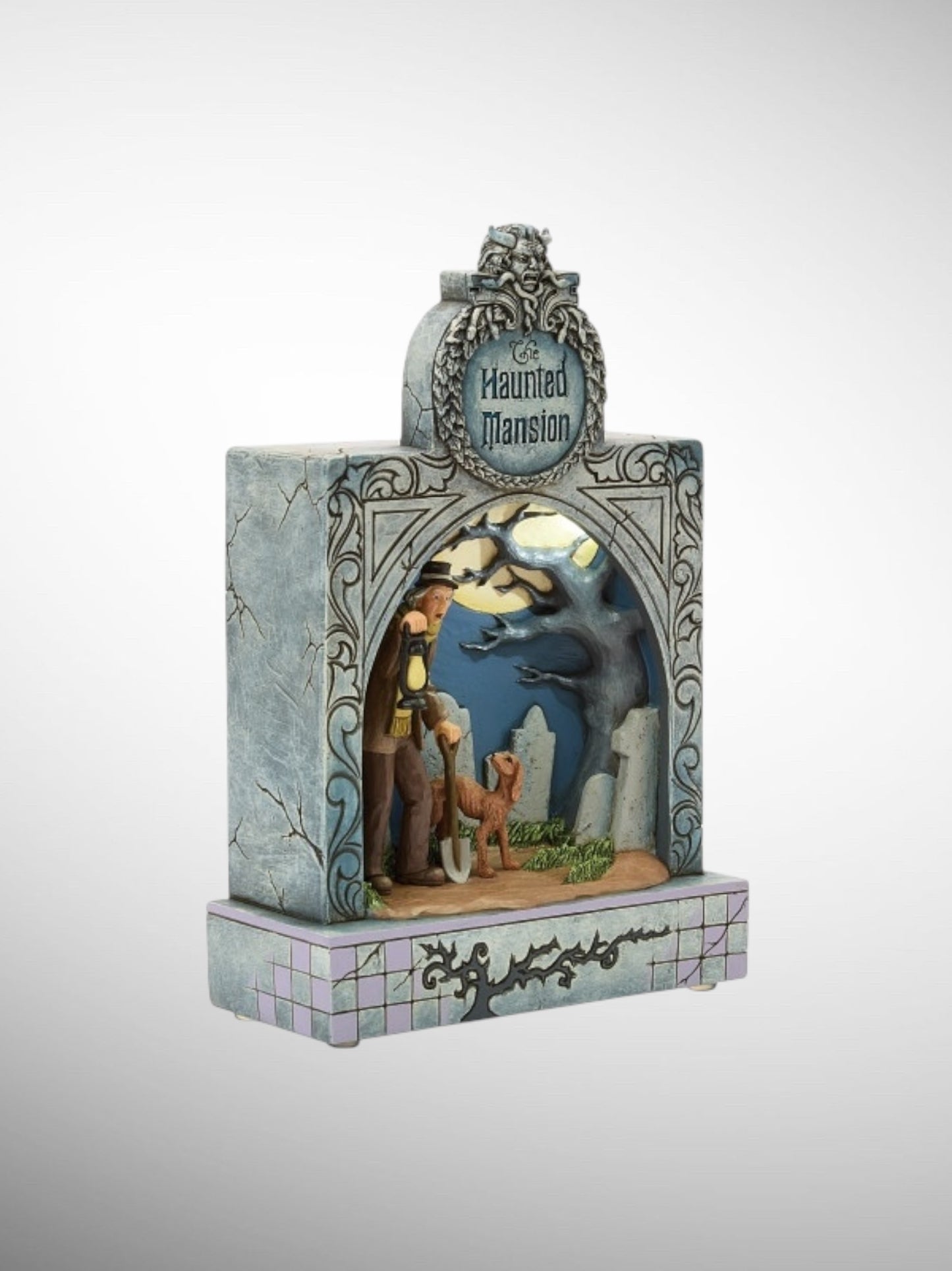 Jim Shore Disney Traditions - Ghostly Graveyard Guardian Musical Haunted Mansion Figurine - PREORDER
