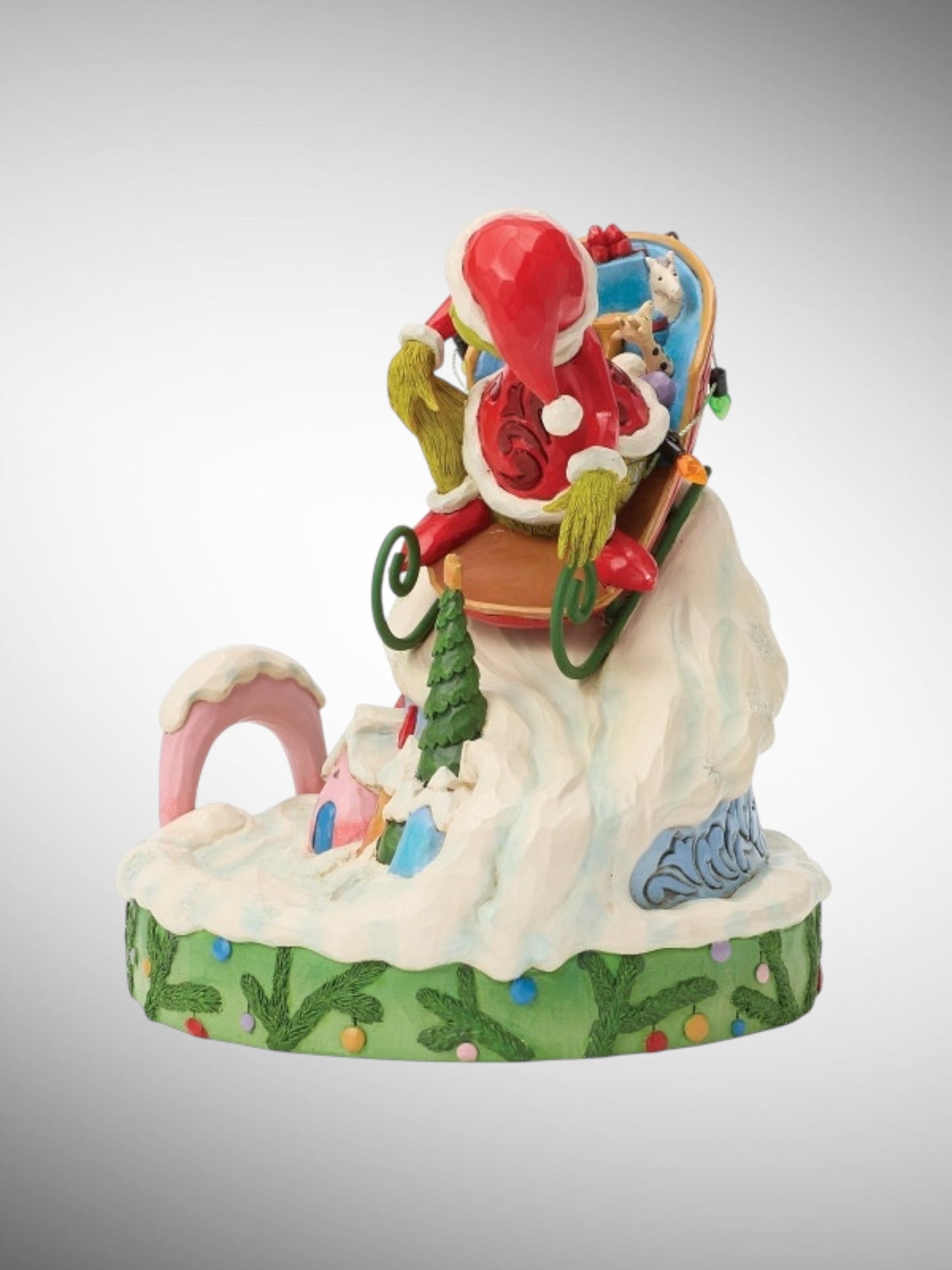 Jim Shore Dr. Seuss The Grinch - Grinch on Small Sled Figurine - PREORDER