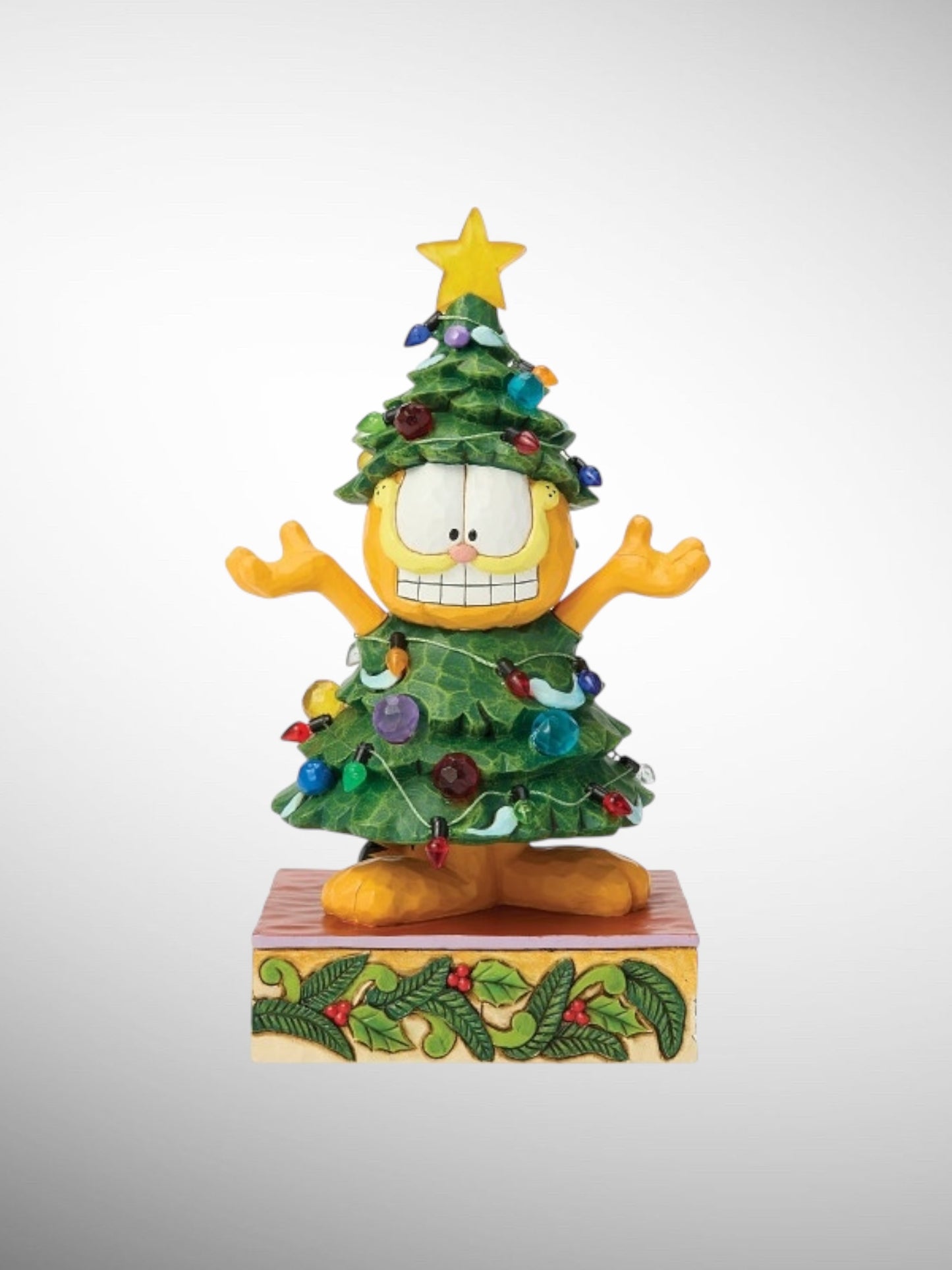Jim Shore Garfield - Dressed Up For the Holidays Christmas Tree Figurine - PREORDER