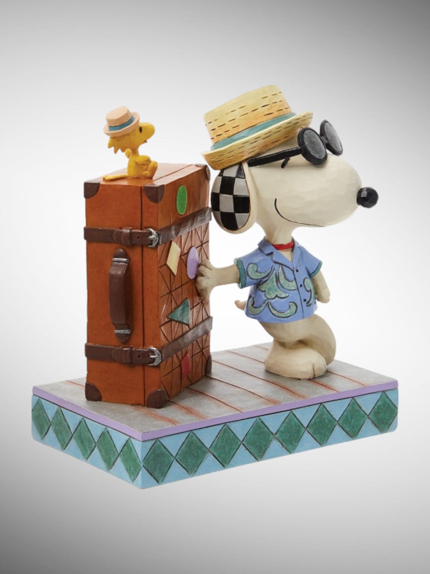 Jim Shore Peanuts - Traveling Pals Snoopy Woodstock Vacation Figurine