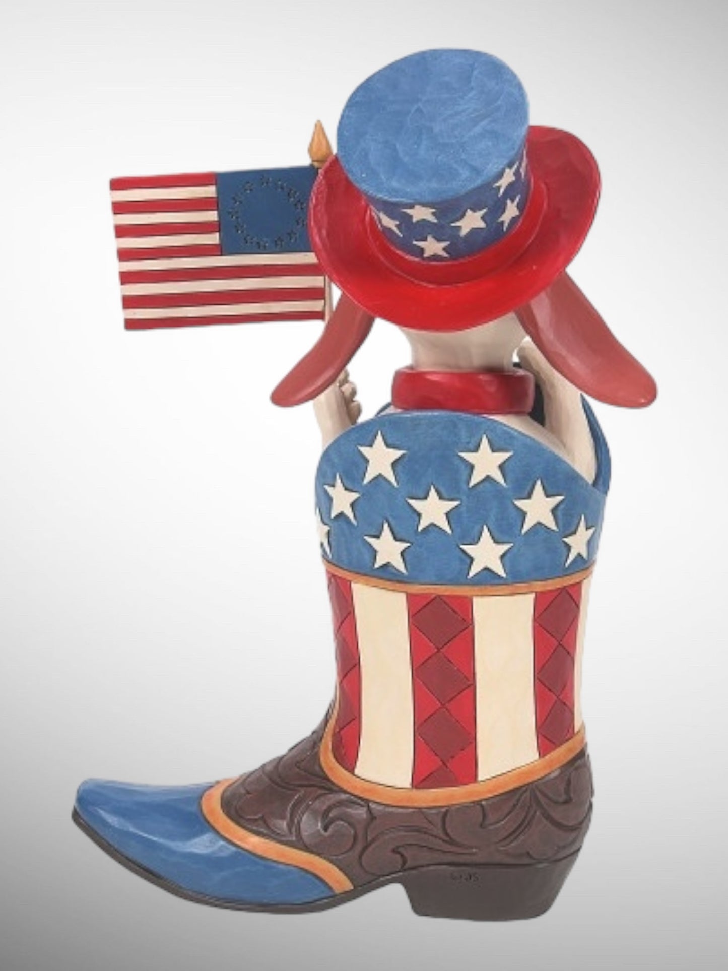 Jim Shore Heartwood Creek - Star Spangled Style Patriotic Dog in Boot Figurine