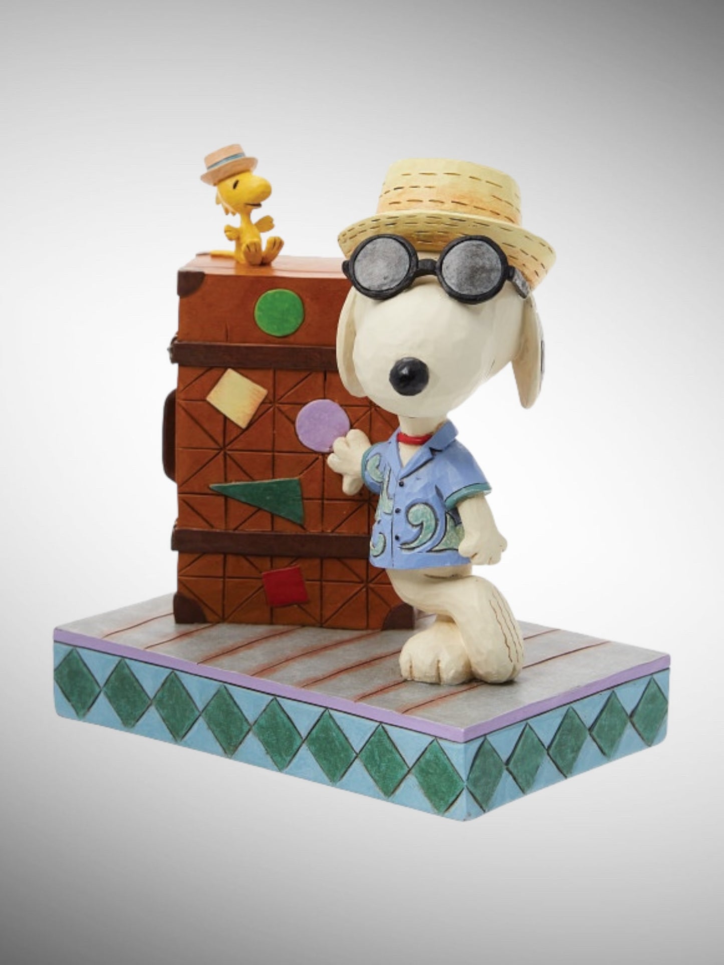 Jim Shore Peanuts - Traveling Pals Snoopy Woodstock Vacation Figurine