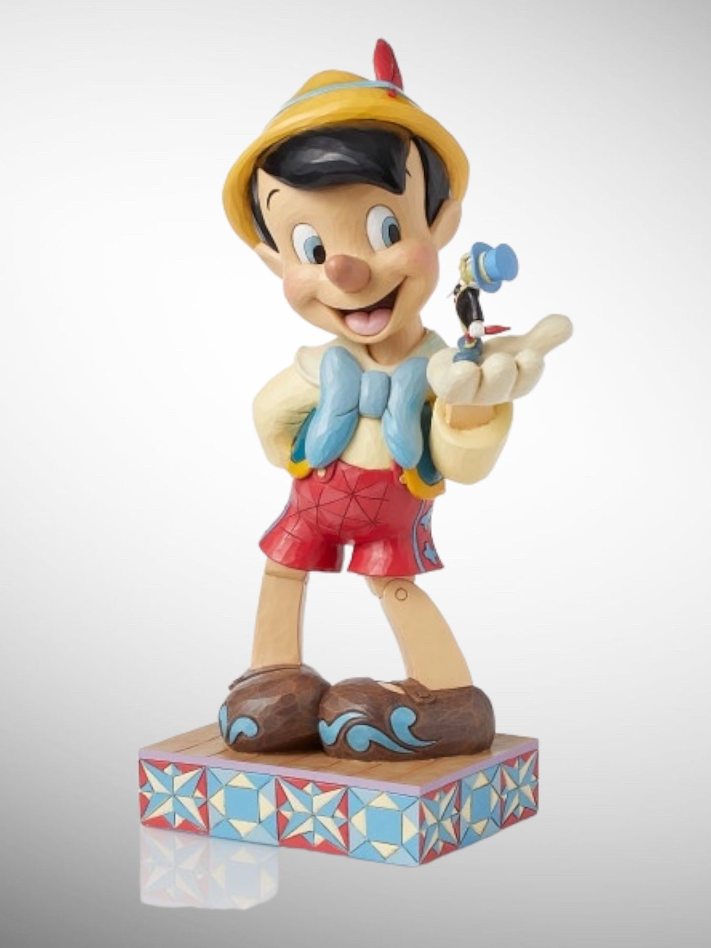 Jim Shore Disney Traditions - When Dreams Come to Life Pinocchio Jiminy Cricket Big Figurine - PREORDER