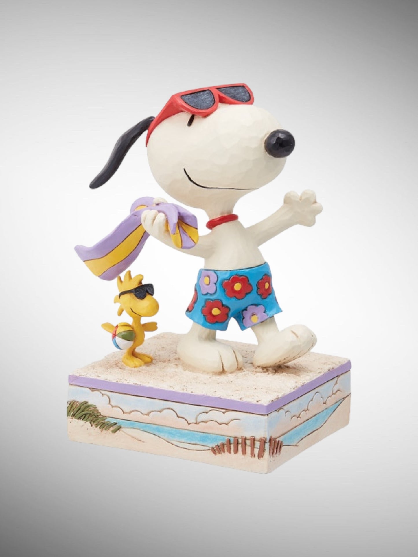 Jim Shore Peanuts - Beach Buddies Snoopy Woodstock Summer Figurine