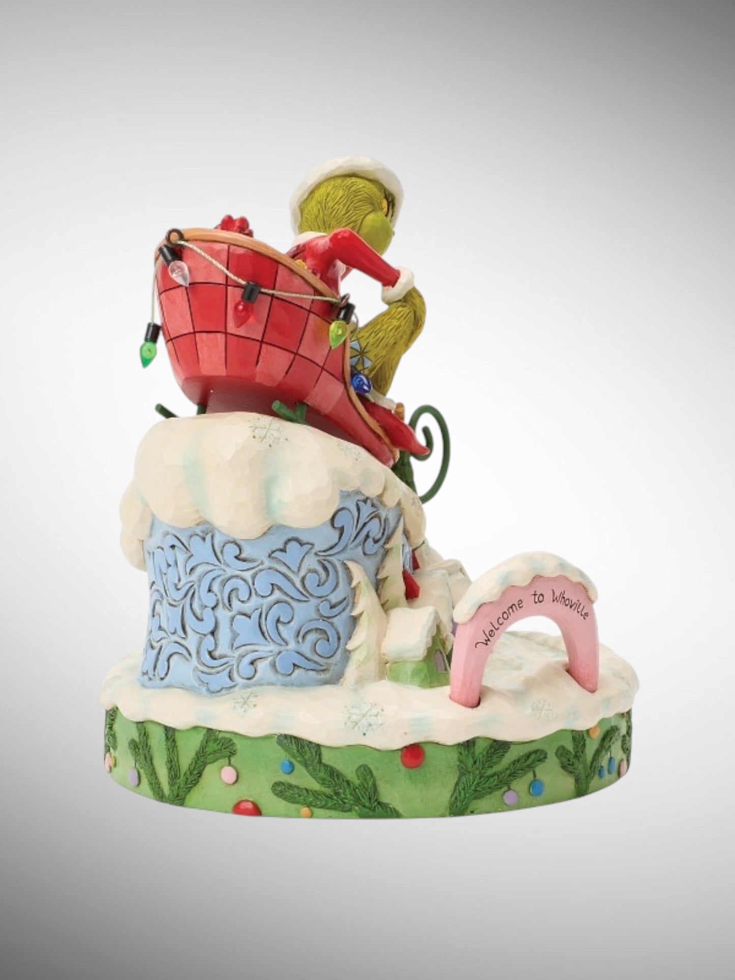 Jim Shore Dr. Seuss The Grinch - Grinch on Small Sled Figurine - PREORDER