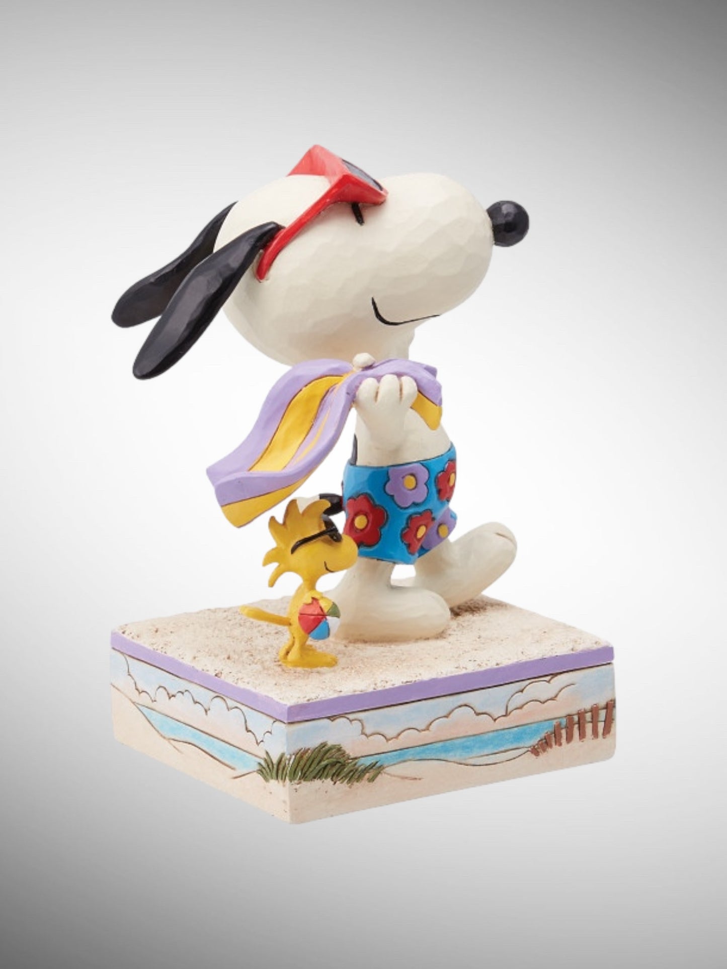 Jim Shore Peanuts - Beach Buddies Snoopy Woodstock Summer Figurine