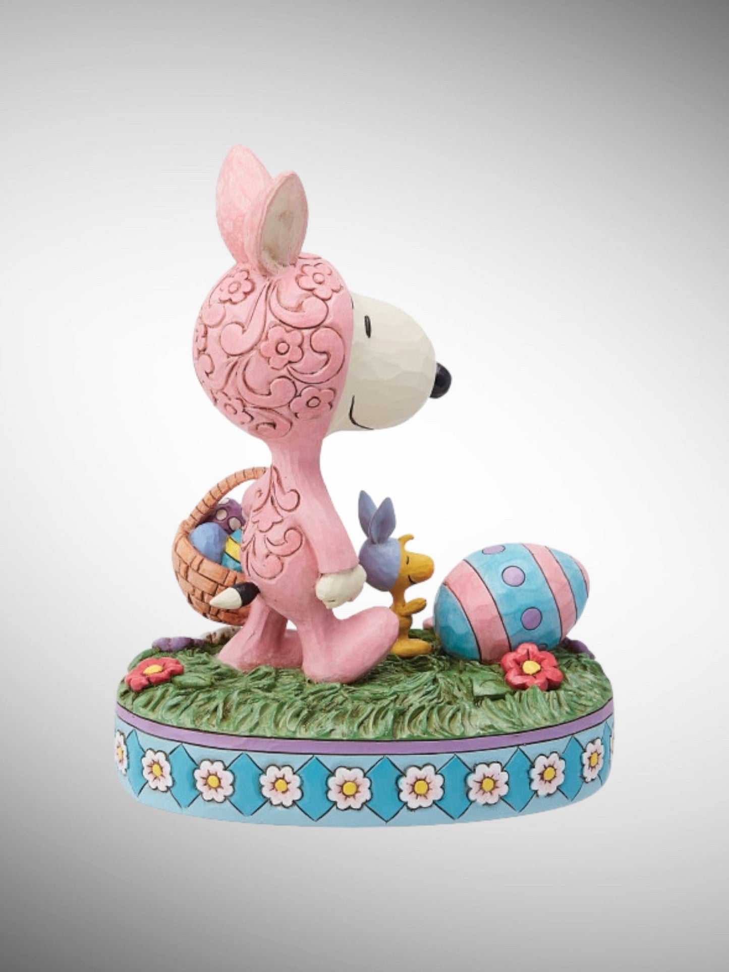 Jim Shore Peanuts - Easter Hoppyness Snoopy Woodstock Bunny Figurine