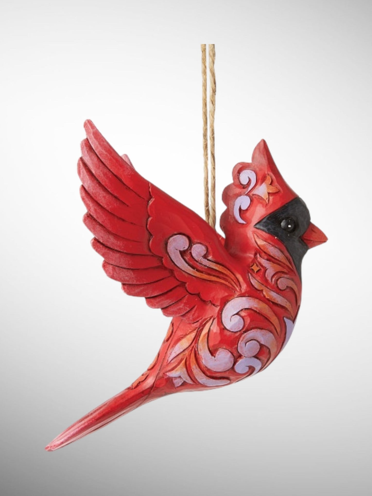 Jim Shore Heartwood Creek - Caring Cardinal in Flight Ornament Figurine