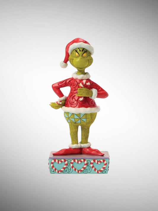 Jim Shore Dr. Seuss The Grinch - Grinch with Broken Candy Cane Figurine - PREORDER