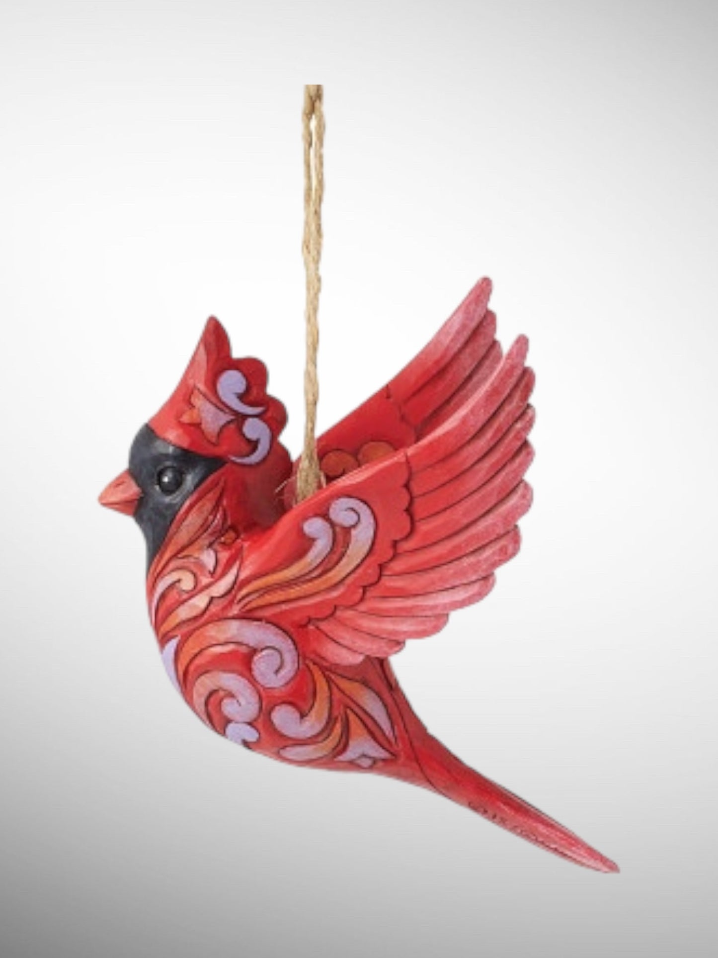 Jim Shore Heartwood Creek - Caring Cardinal in Flight Ornament Figurine