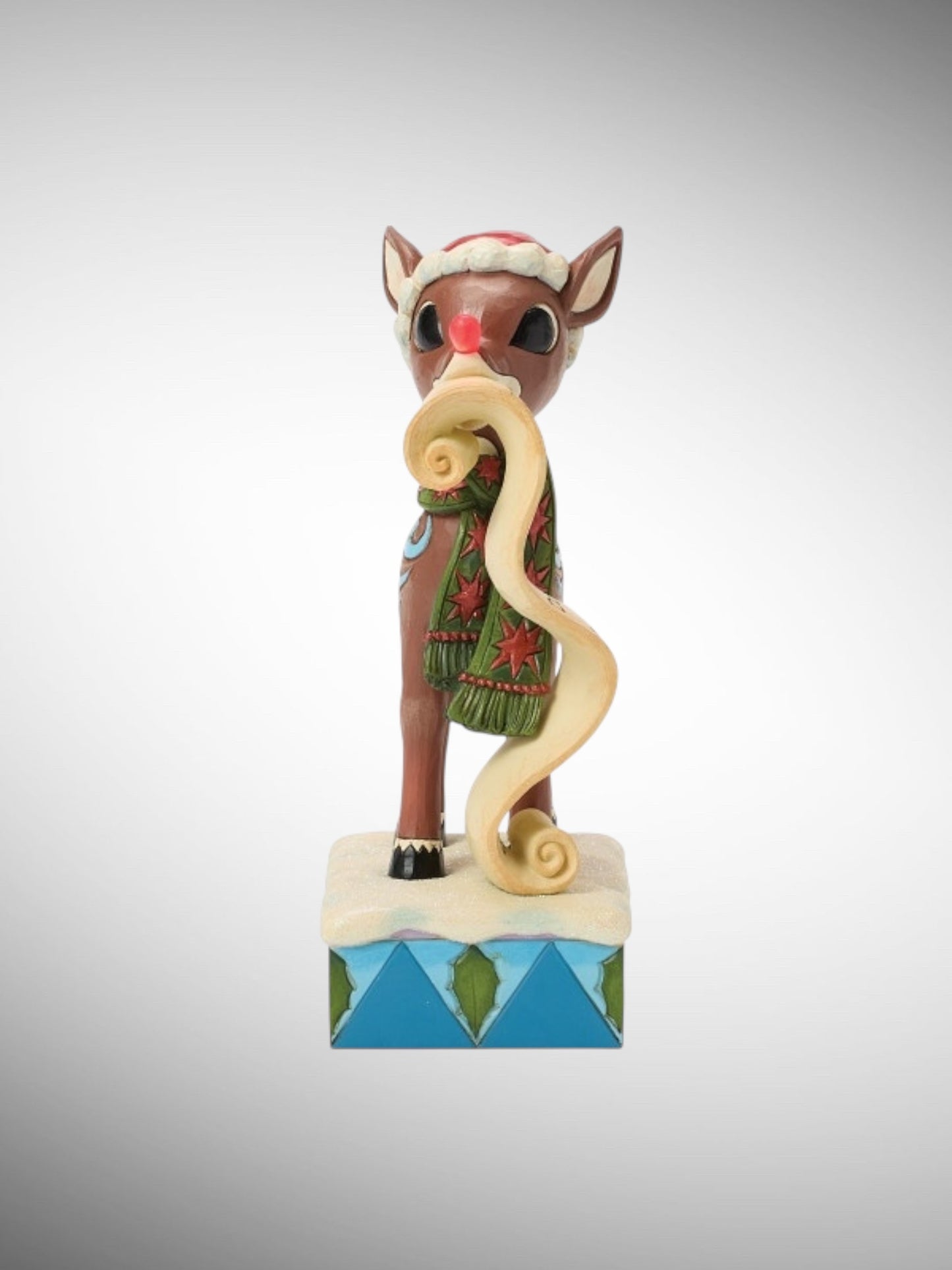 Jim Shore Rudolph Traditions - Rudolph with List in Mouth Figurine - PREORDER