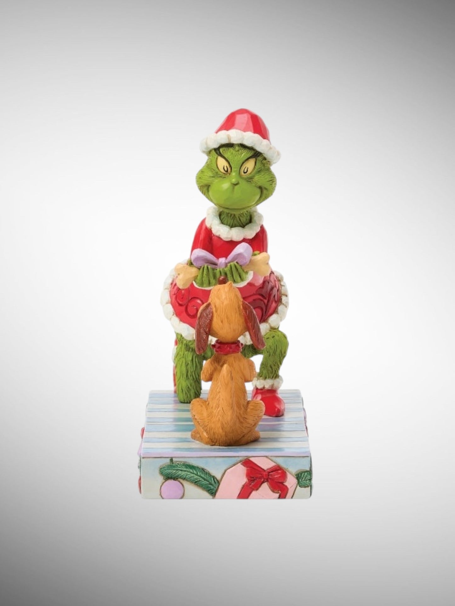 Jim Shore Dr. Seuss The Grinch - Grinch Giving Max a Bone Figurine - PREORDER