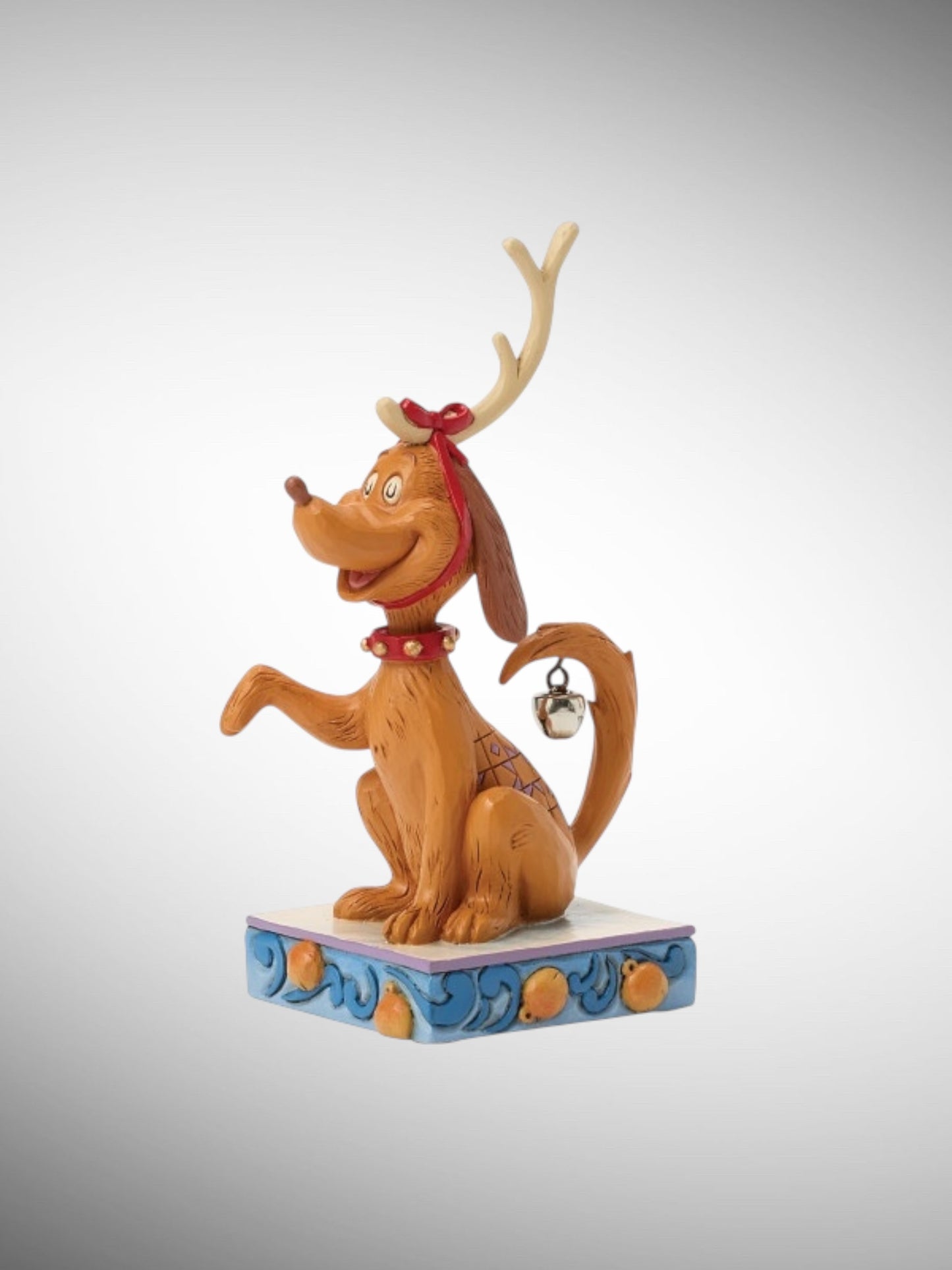 Jim Shore Dr. Seuss The Grinch - Max with Bell on Tail Figurine - PREORDER